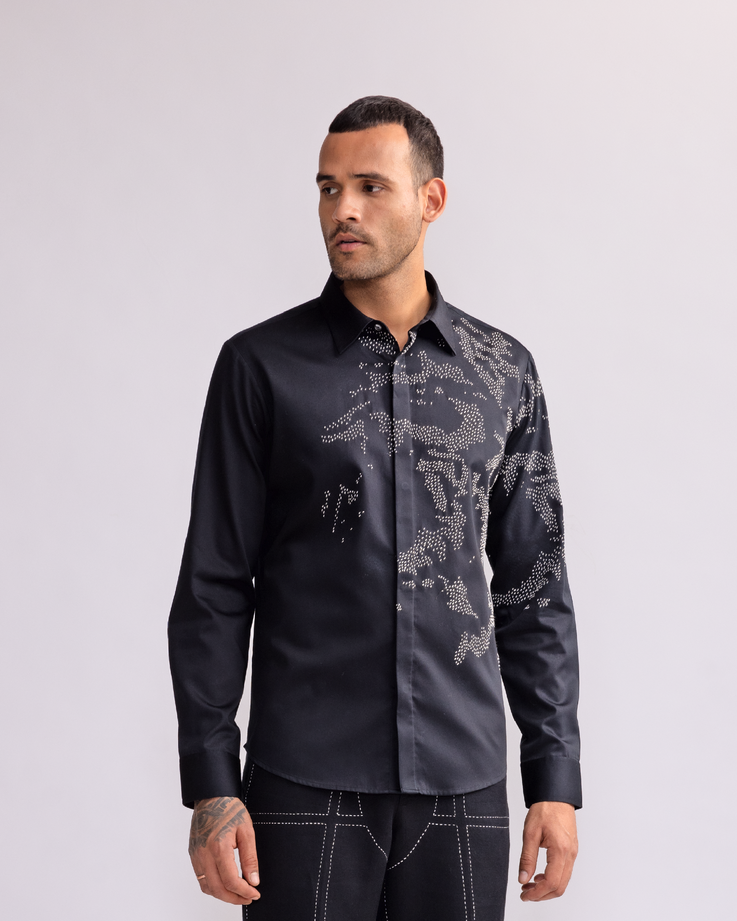 COUNTRYMADE Shirts SHADOW CAMO EMBROIDERED SHIRT chemise brodée