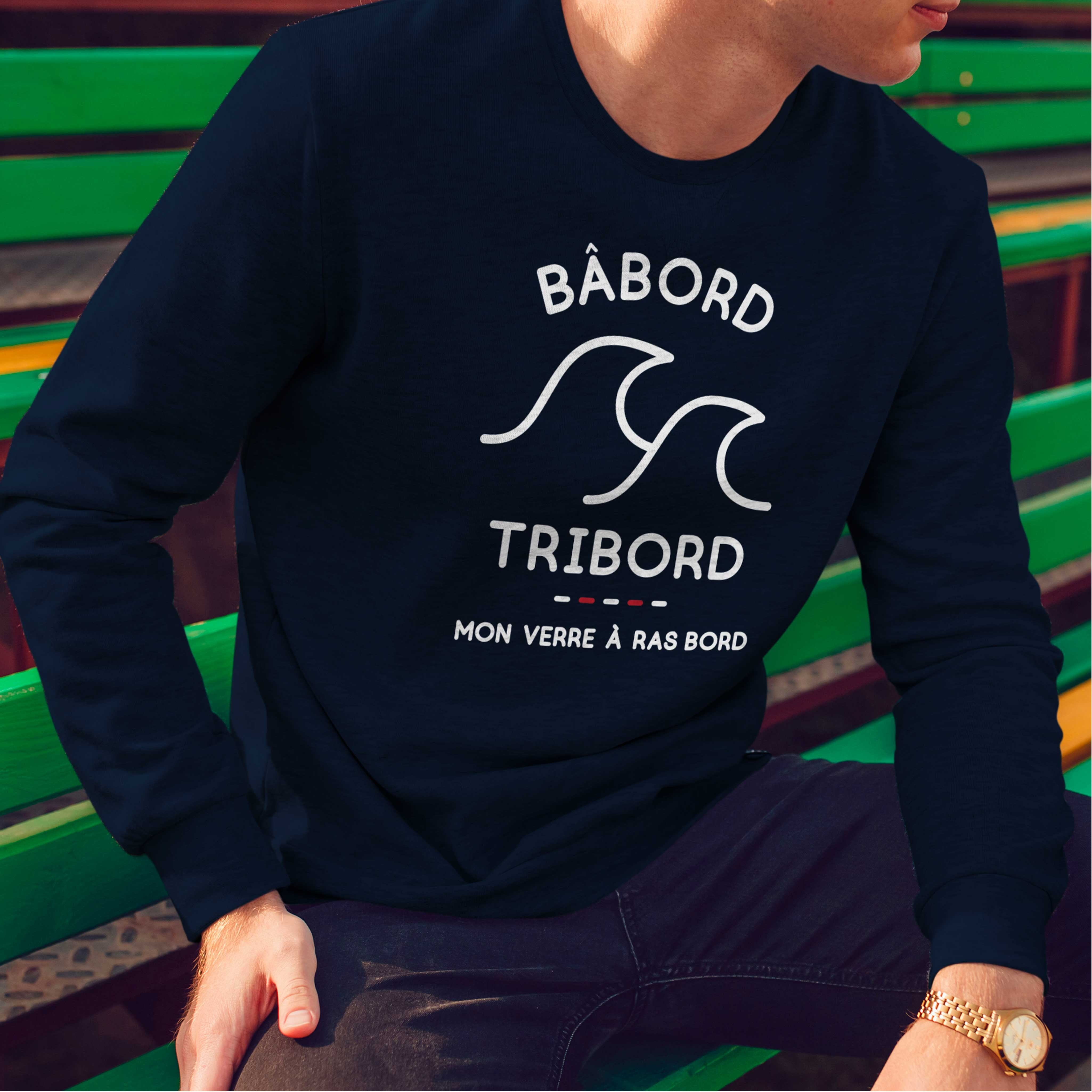 Juste Un T-shirt Sweats Imprimés Bâbord Tribord sweat homme marin