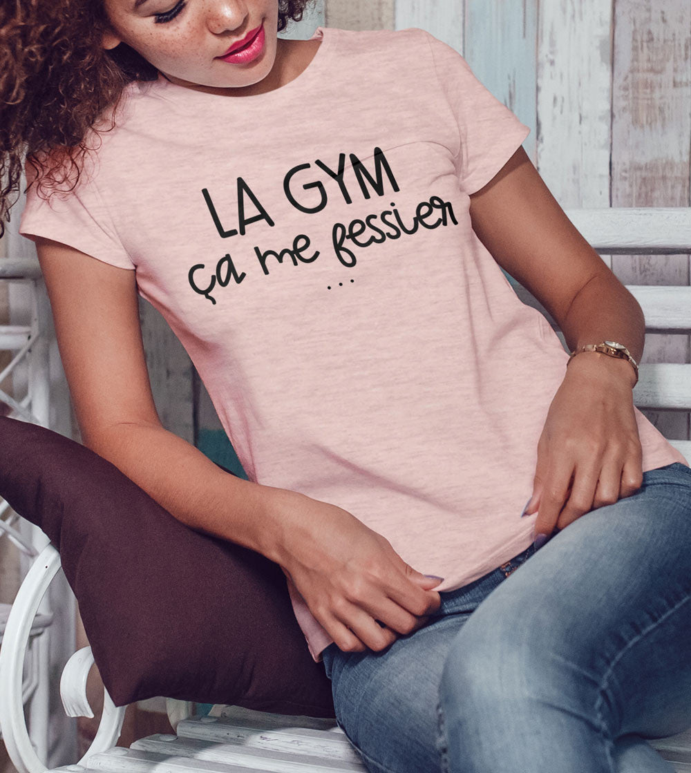 Juste Un T-shirt T-shirts Imprimés La Gym ça me fessier t-shirt rose XS humour
