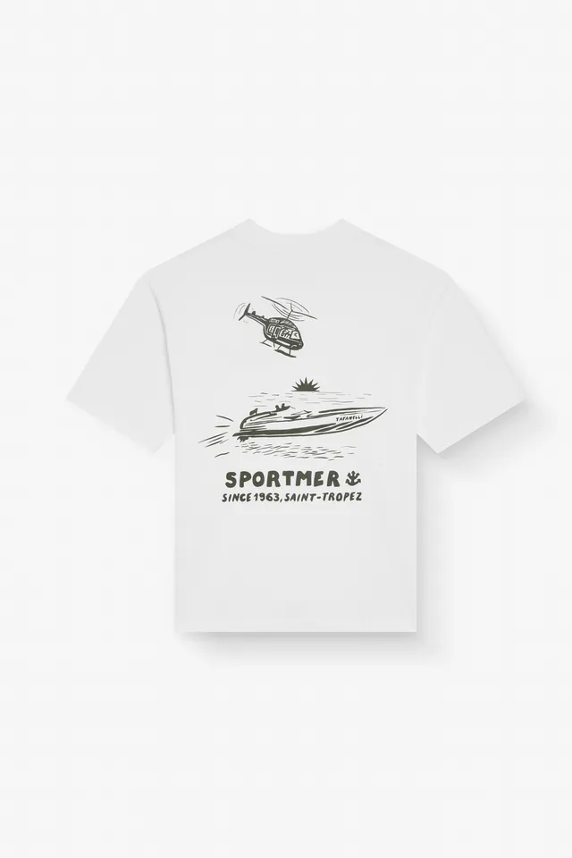 TAFANELLI T-Shirts LE SPORTMER | BLANC t-shirt blanc édition limitée