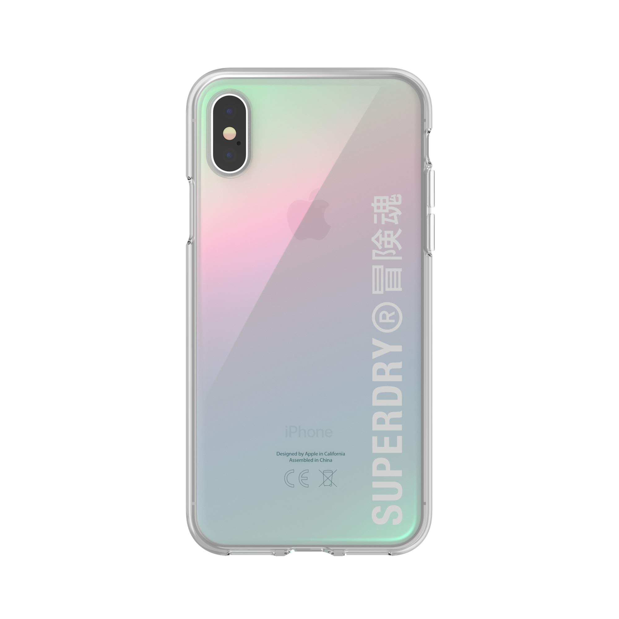 Superdry Coques de Protection coque iPhone X/XS holographique transparente