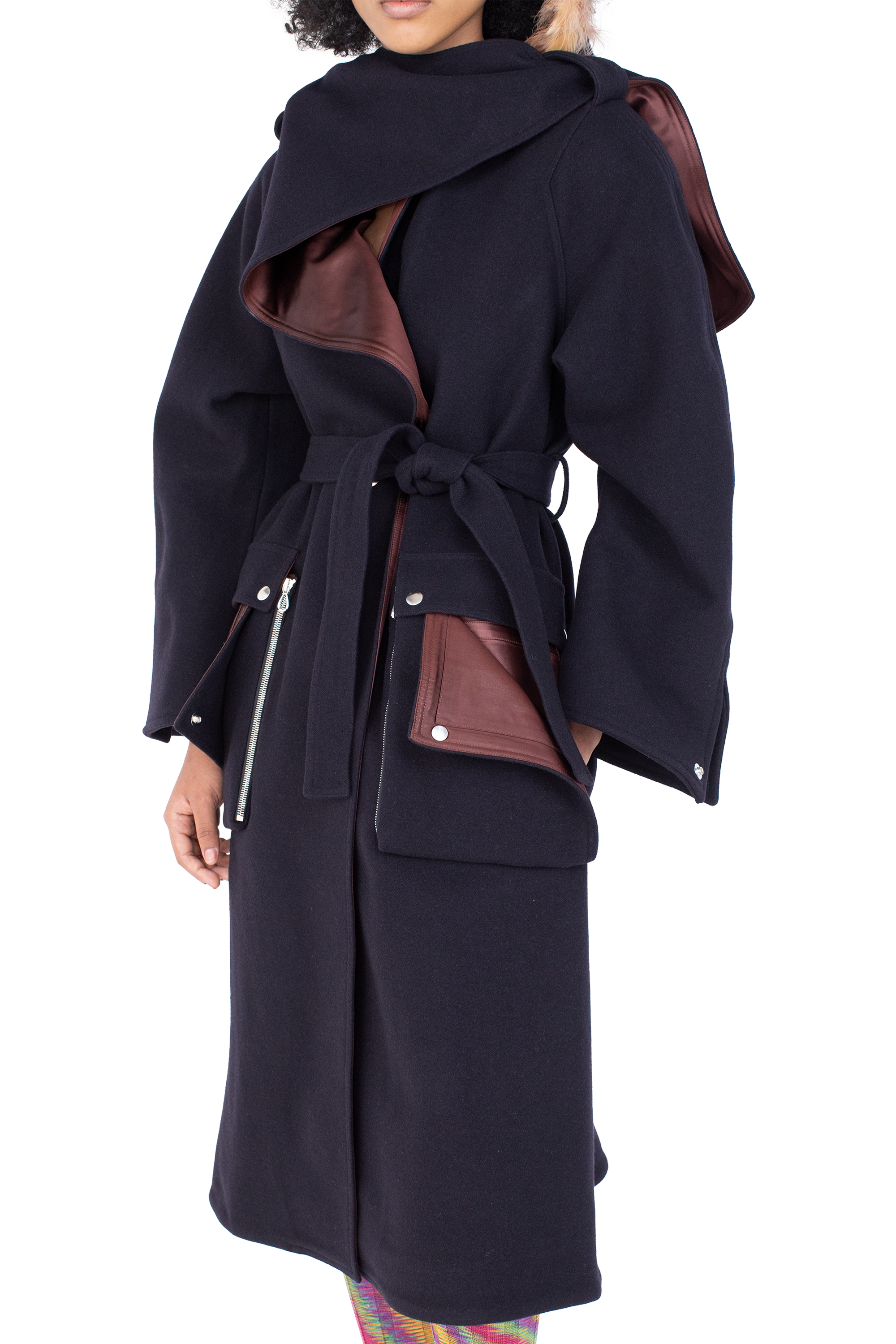Kiko Kostadinov Outerwear SISKIN Hooded Coat manteau Midnight Blue