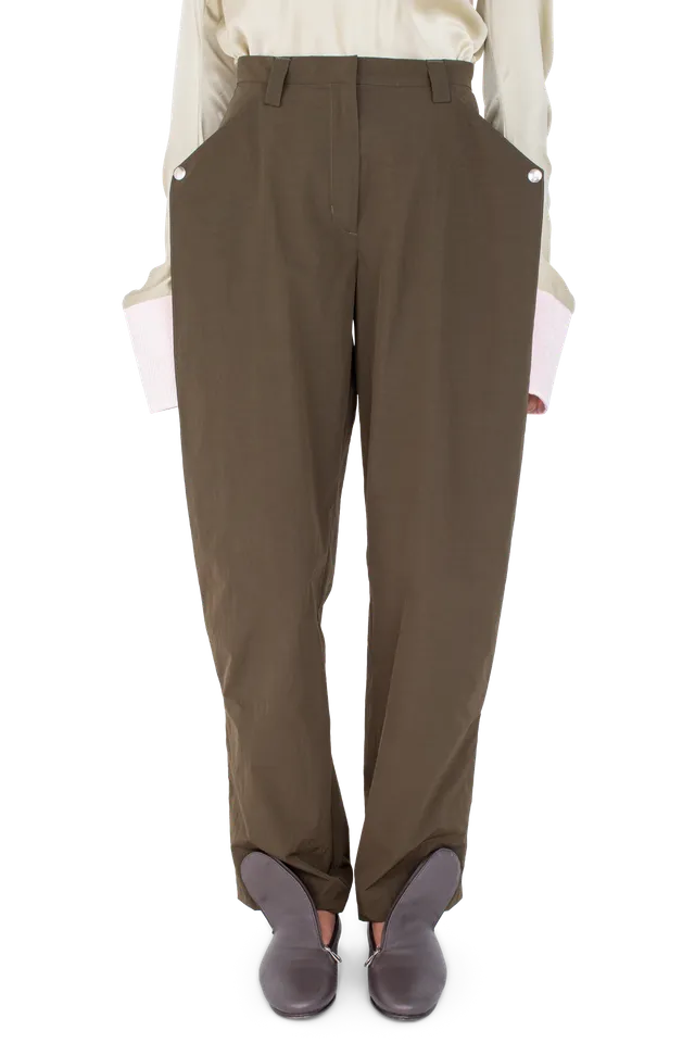 Kiko Kostadinov Bottoms TERN Trousers pantalon Army Green 34–42 coton