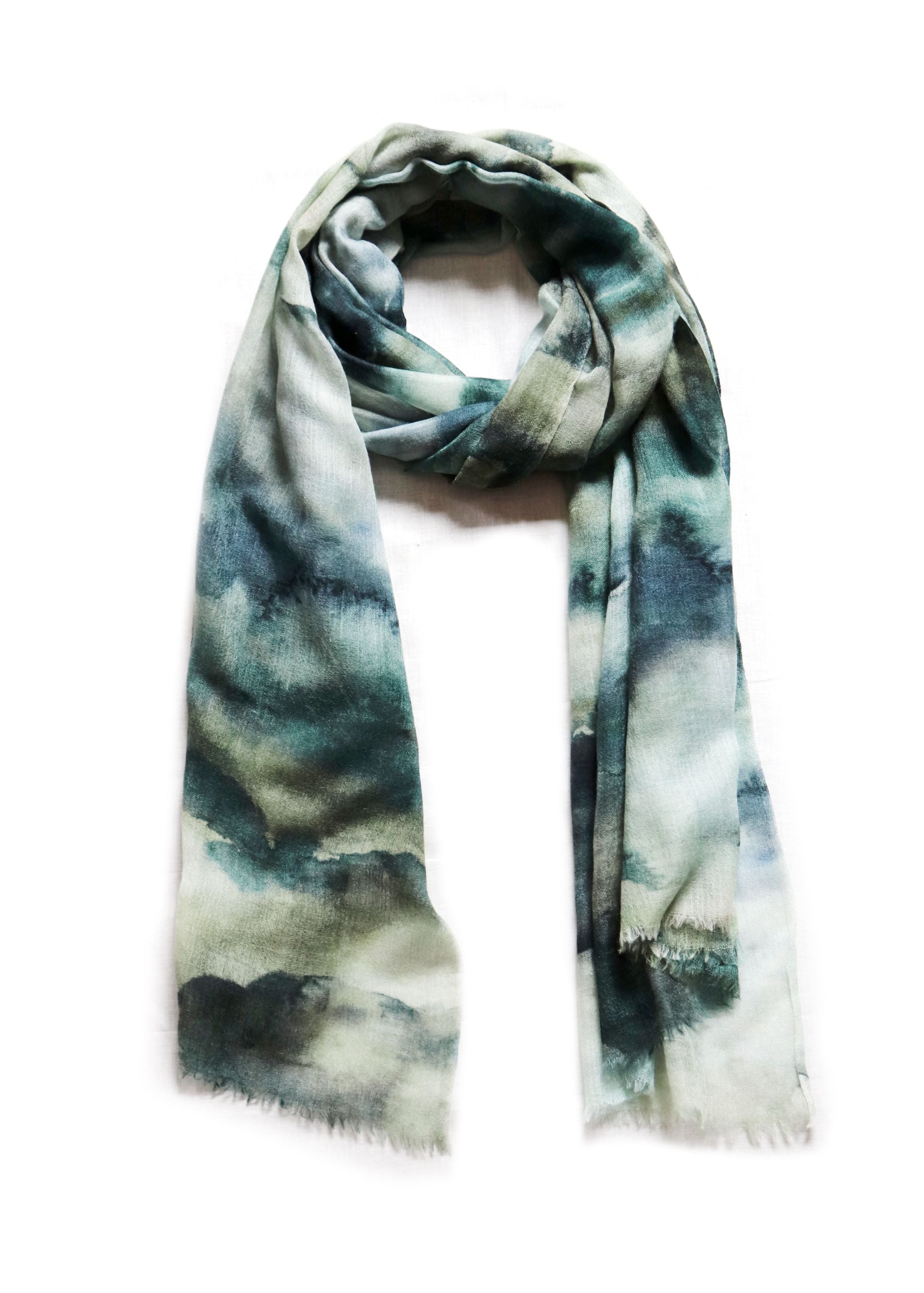 COUNTRYMADE Accessories Camouflaged clouds scarf écharpe laine cachemire 70 x 200 cm