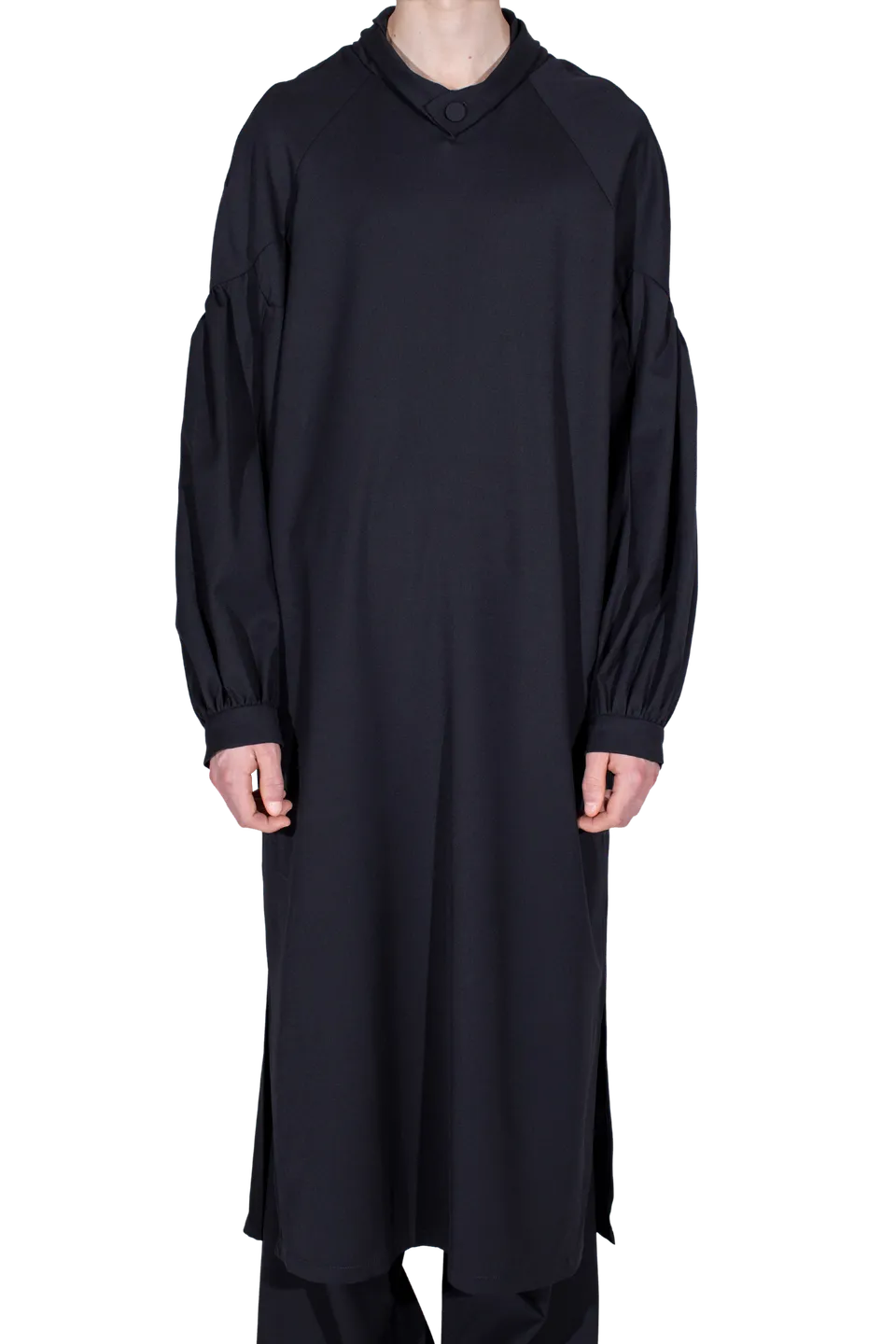 Kiko Kostadinov Shirts EVERS Long Shirt chemise Crow Black laine légère