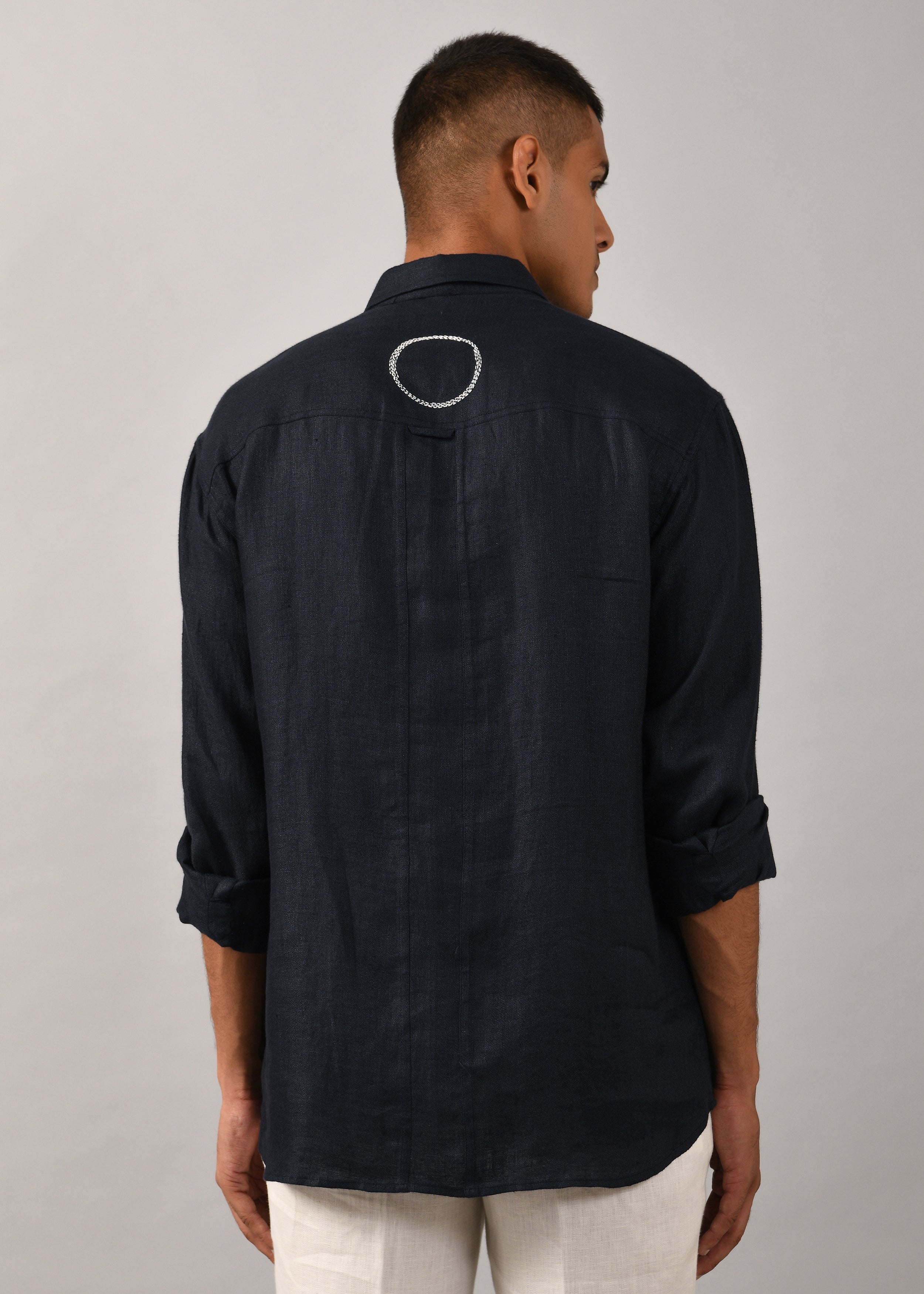 COUNTRYMADE Shirts Moon Shirt chemise noire brodée