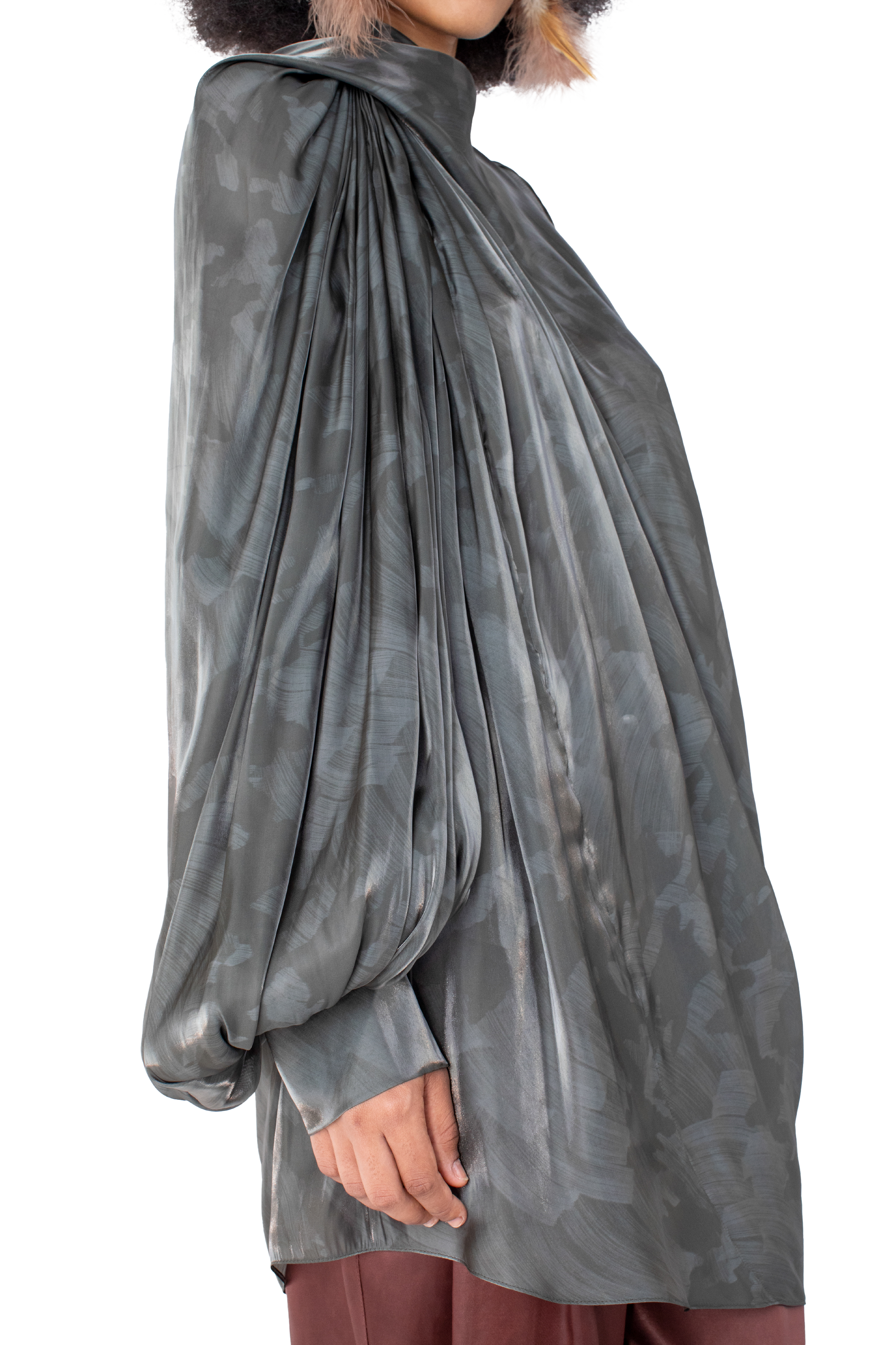 Kiko Kostadinov Dresses CASPIAN Dress robe Slate Brush satin