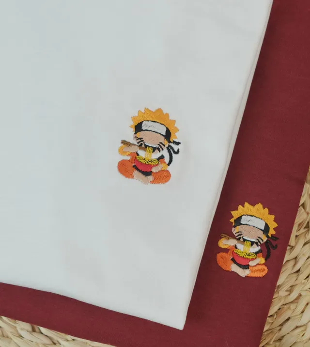 Juste Un T-shirt T-shirts Brodés Mangas Ramen t-shirt brodé