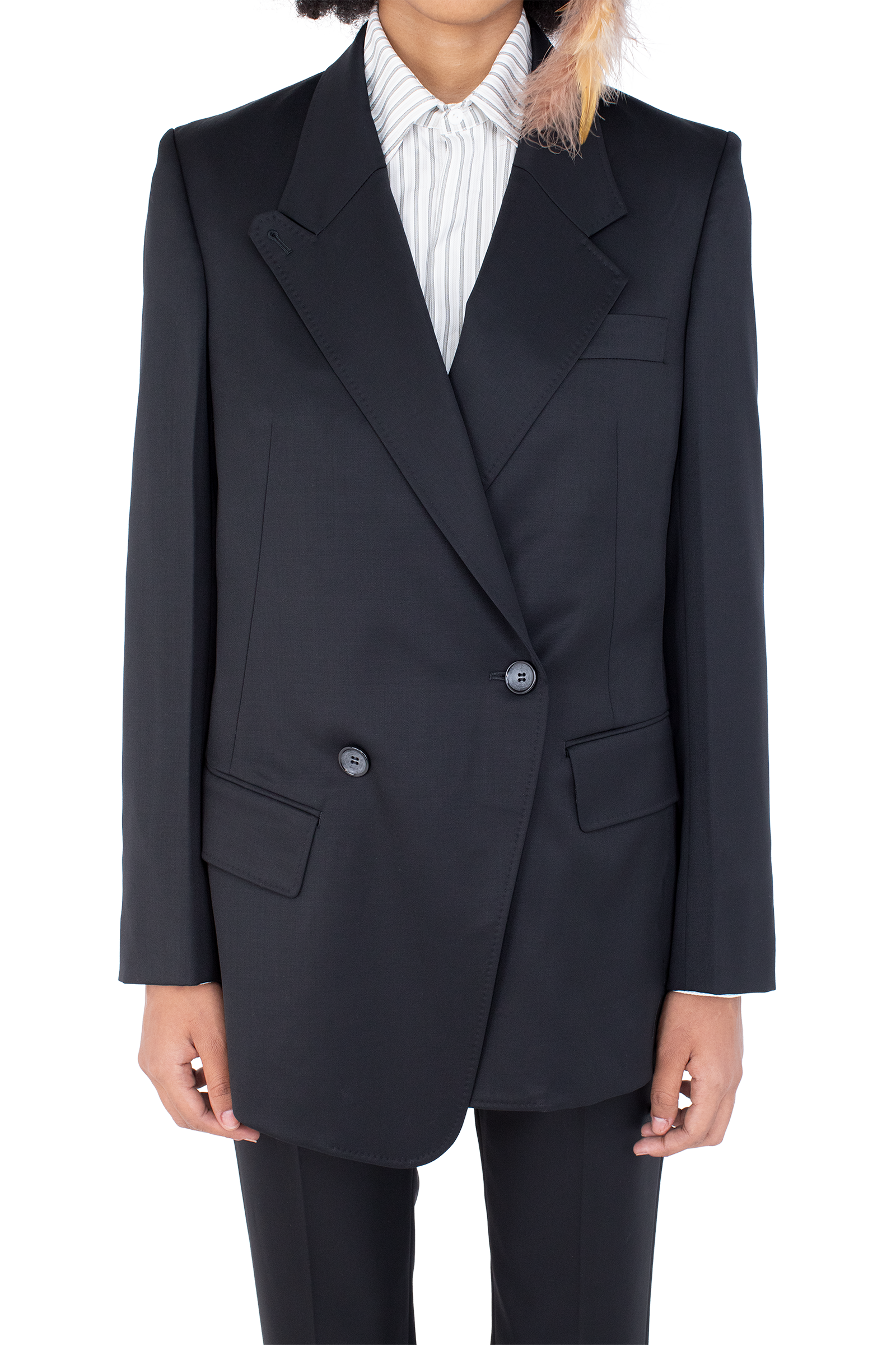 Kiko Kostadinov Outerwear EGRET Tailored Jacket veste Jet Black 34-42 laine