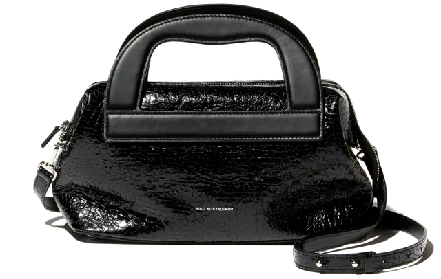 Kiko Kostadinov Bags ISADORA sac Cracked Black OS cuir italien