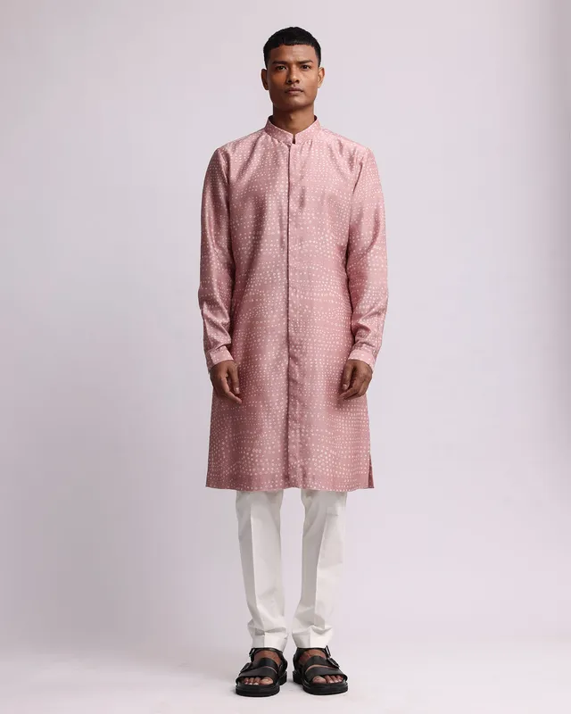 COUNTRYMADE Kurtas Aboriginal Dots Print Front Open Kurta kurta en soie