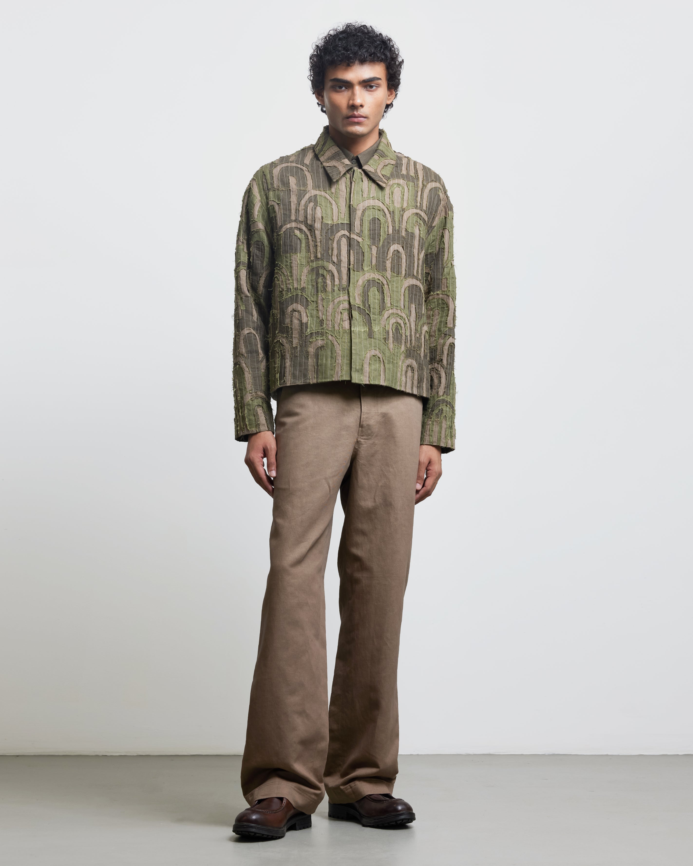 COUNTRYMADE Jackets FRAY APPLIQUE MULTI ARCH JACKET veste en lin à appliqués