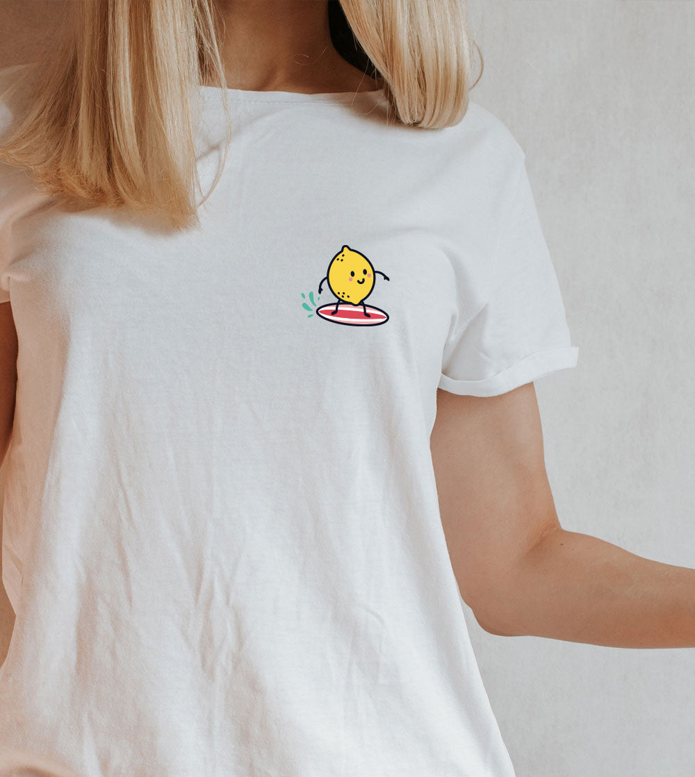 Juste Un T-shirt T-shirts Imprimés Citron Surfer t-shirt coton bio