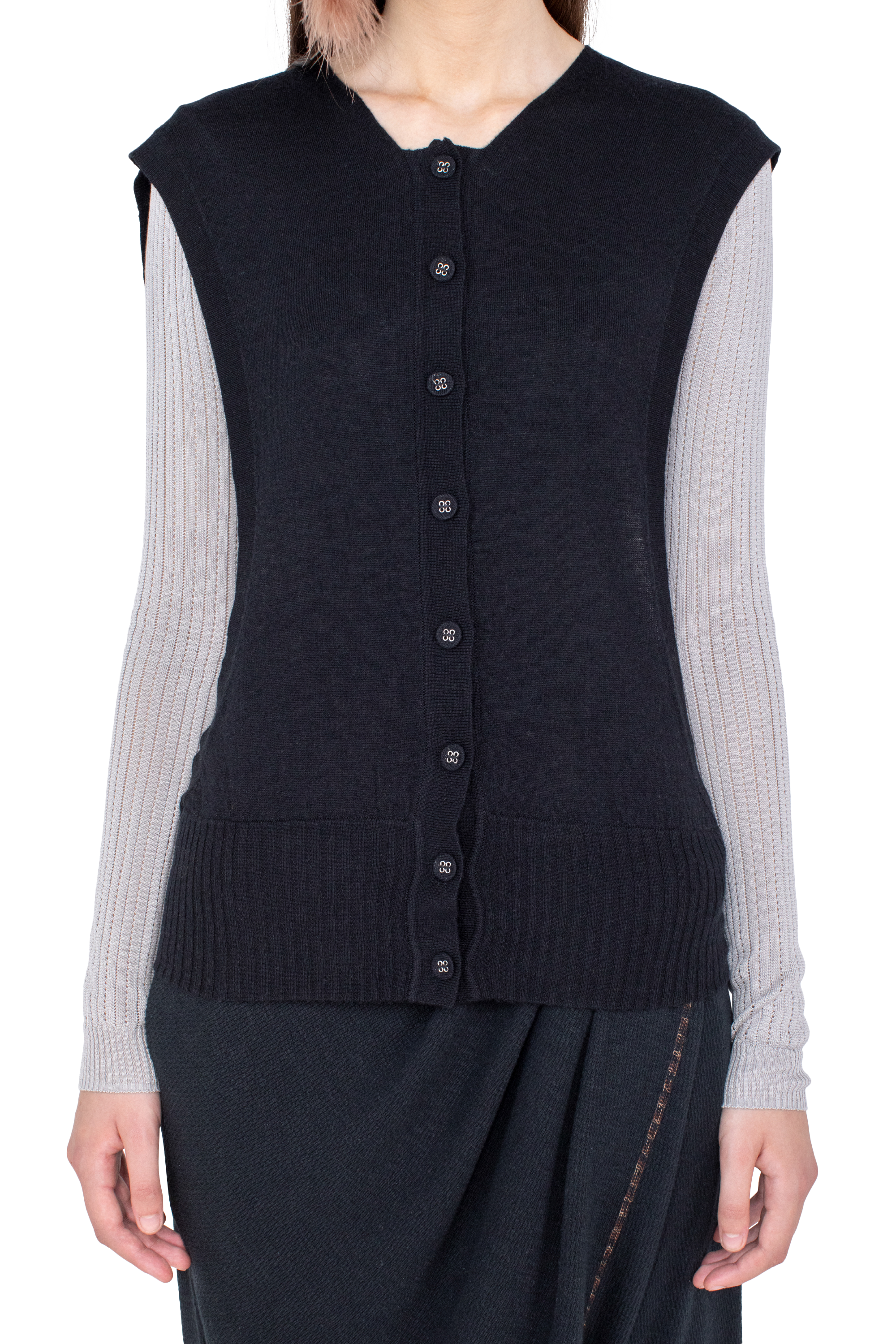 Kiko Kostadinov Knitwear GUILLEMOT Cocoon Cardigan cardigan Nebular Black