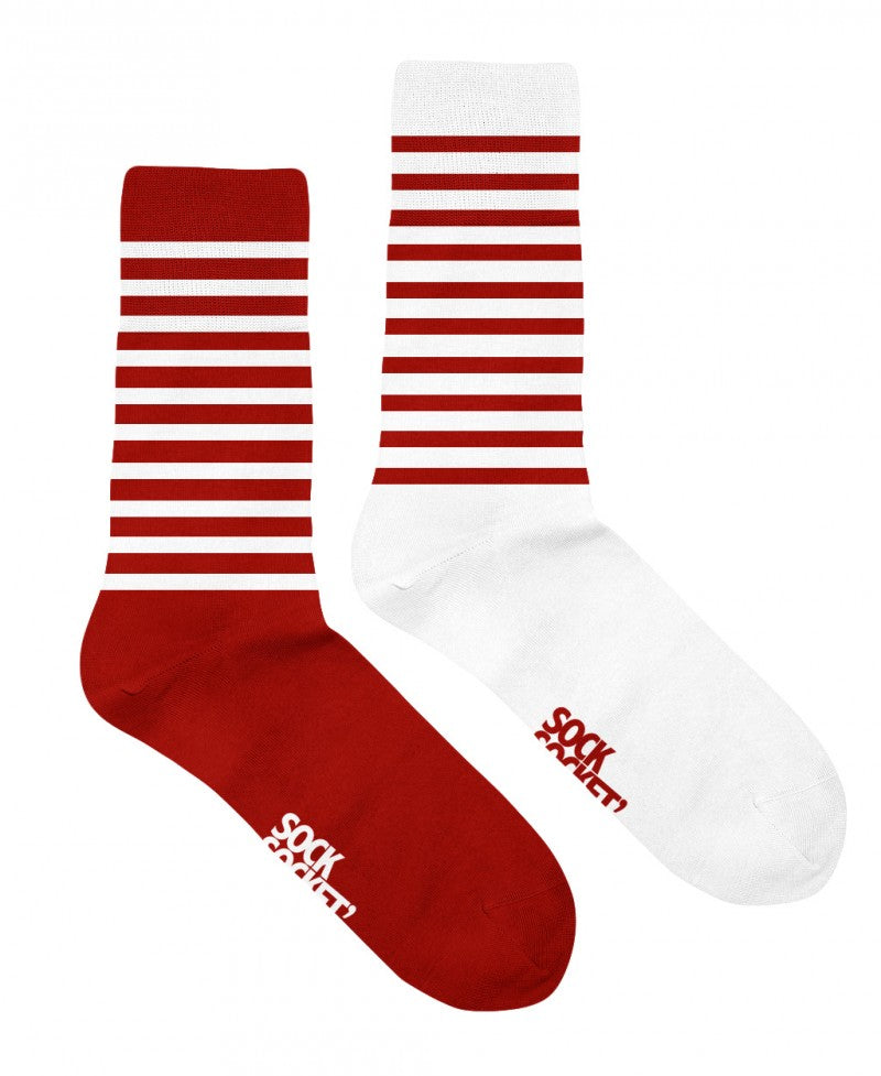 Juste Un T-shirt Chaussettes x Socksocket Les Paulette chaussettes dépareillées rayées coton