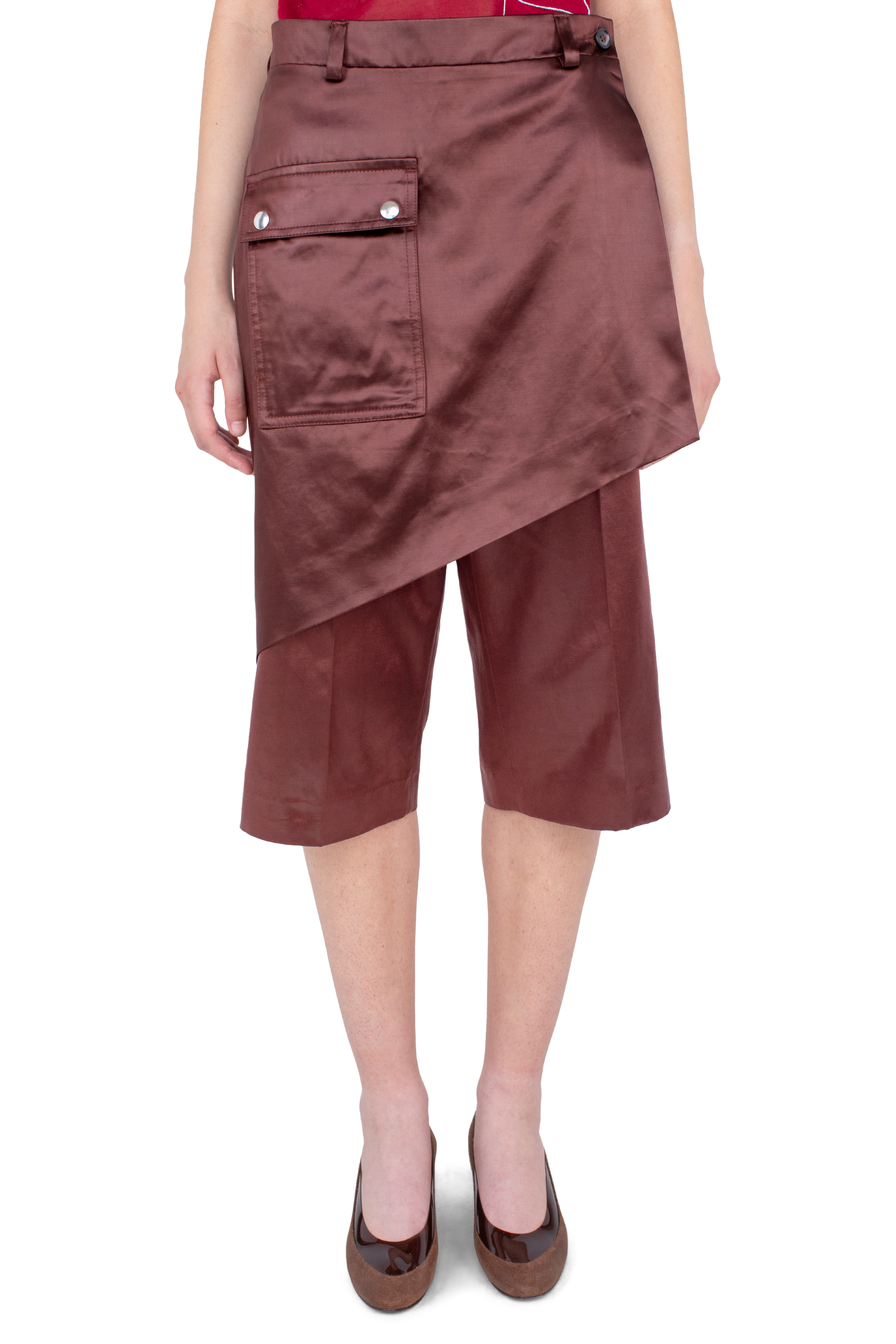 Kiko Kostadinov Bottoms LINNET Wrap Culottes jupe-culotte marron