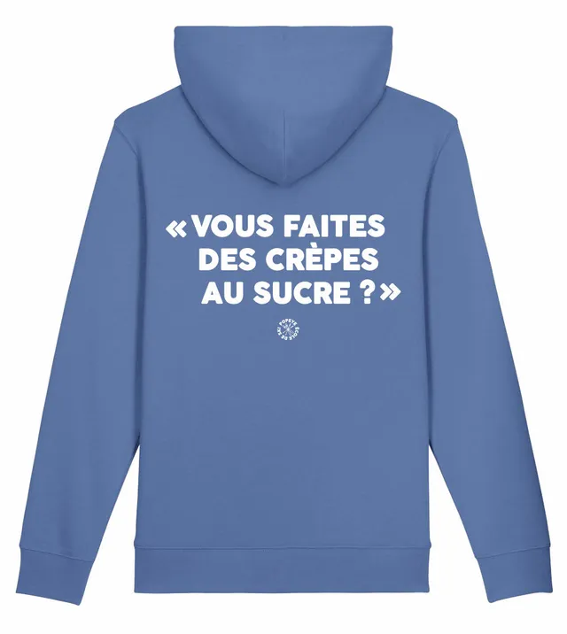 Juste Un T-shirt Sweats à Capuche Vous faites des crêpes au sucre sweat bleu marine