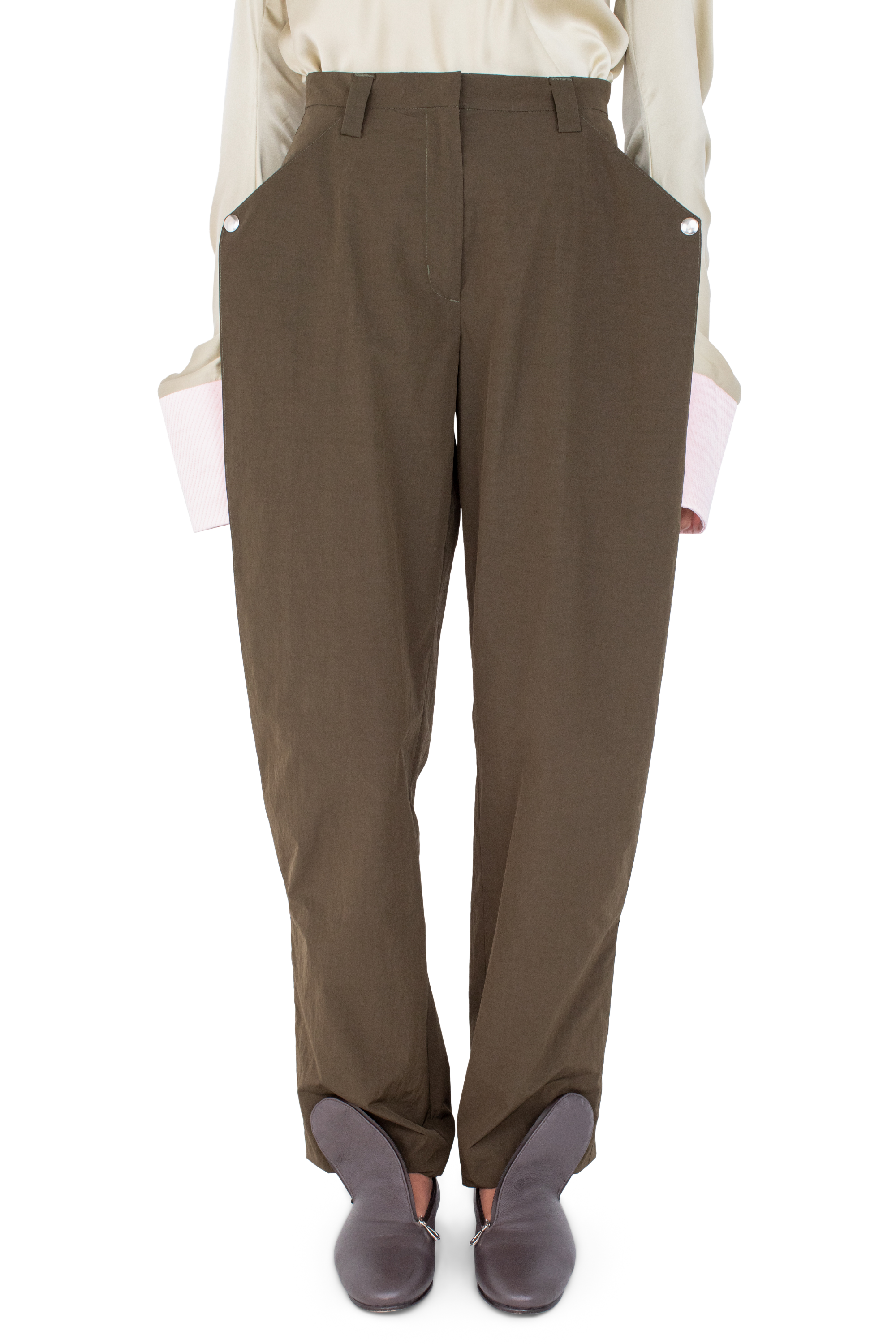 Kiko Kostadinov Bottoms TERN Trousers pantalon Army Green 34–42 coton