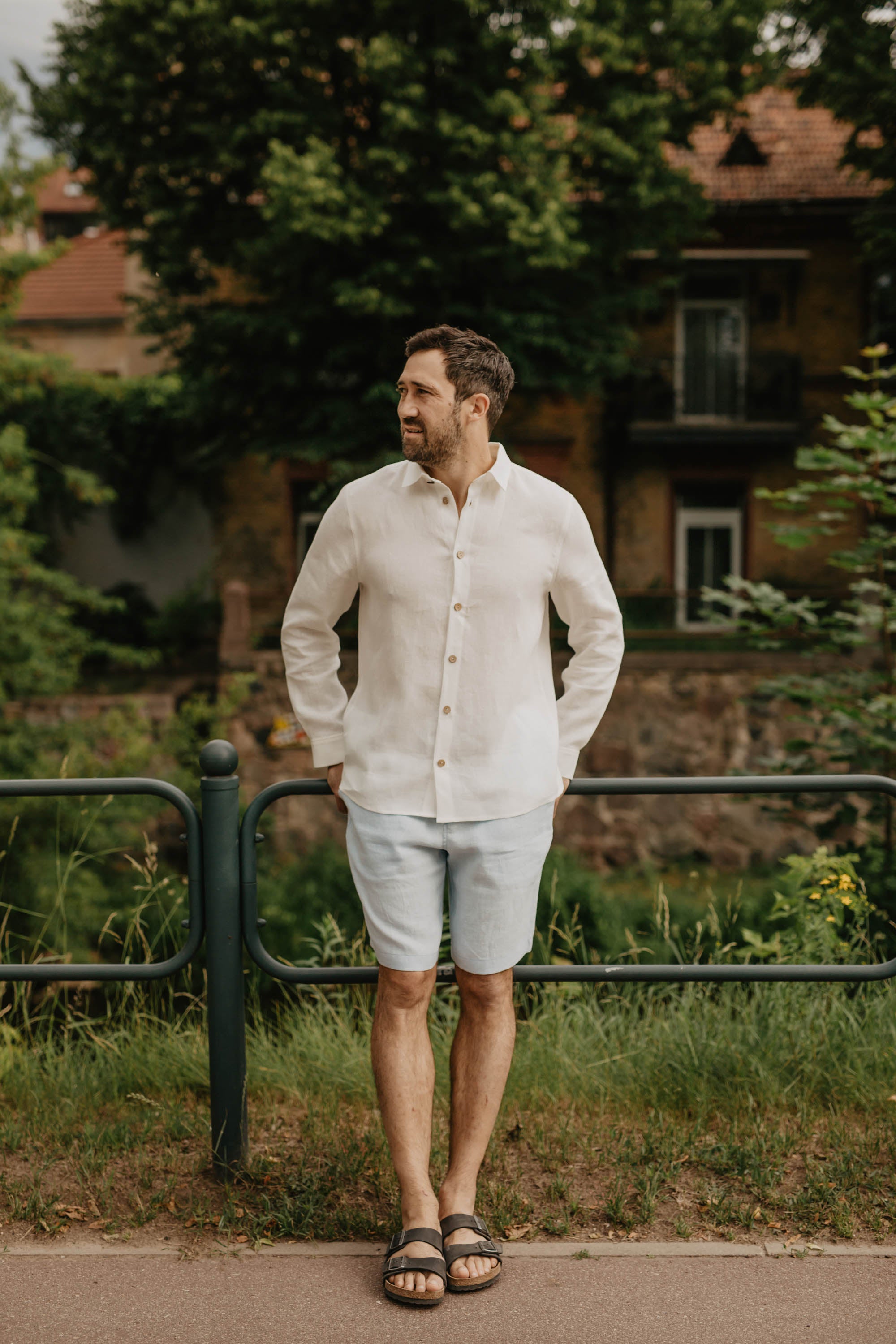 Laumė linen Men's clothing NAGLIS chemise en lin blanc crème