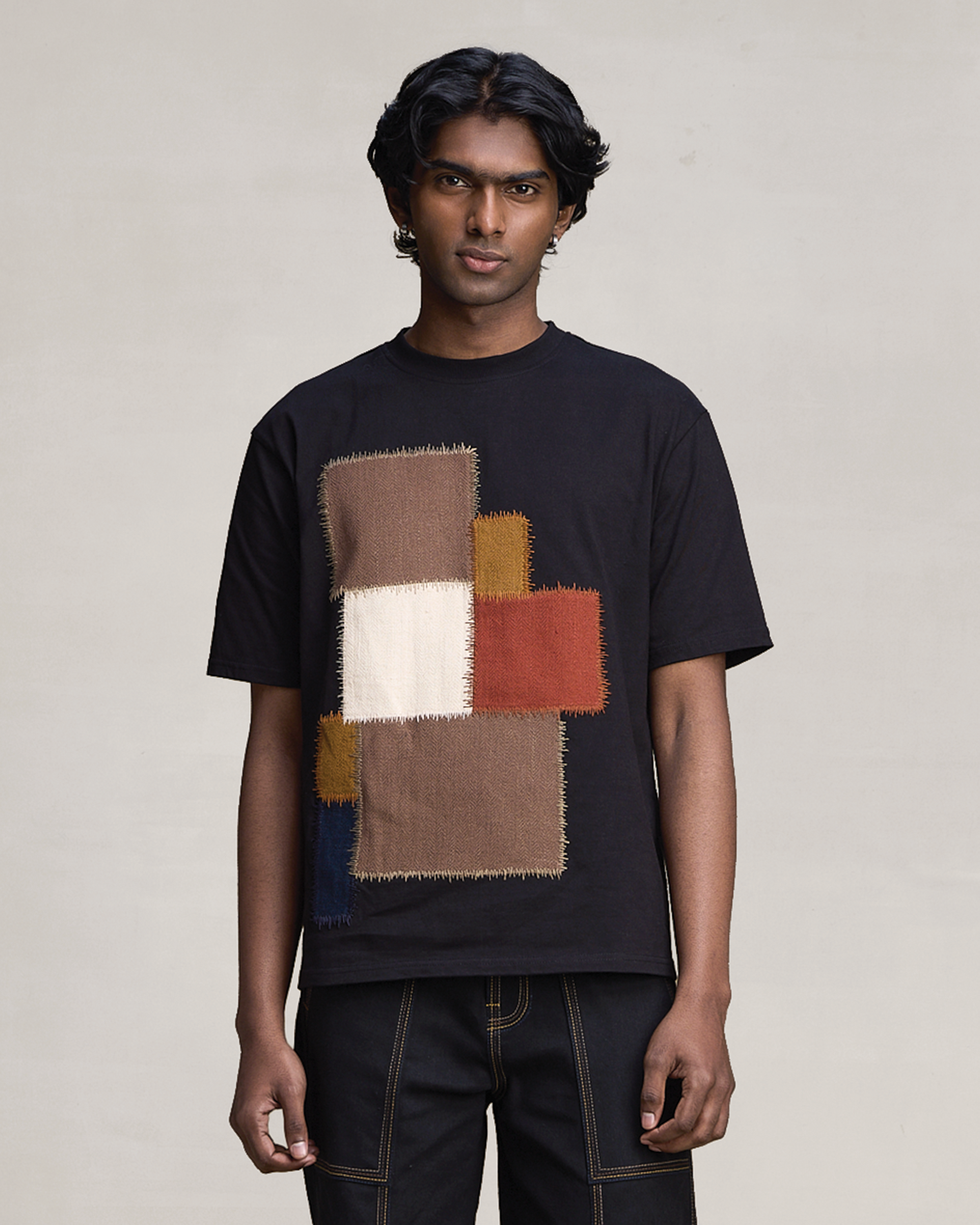COUNTRYMADE T-shirts PATCH BOUND T SHIRT T-shirt noir brodé