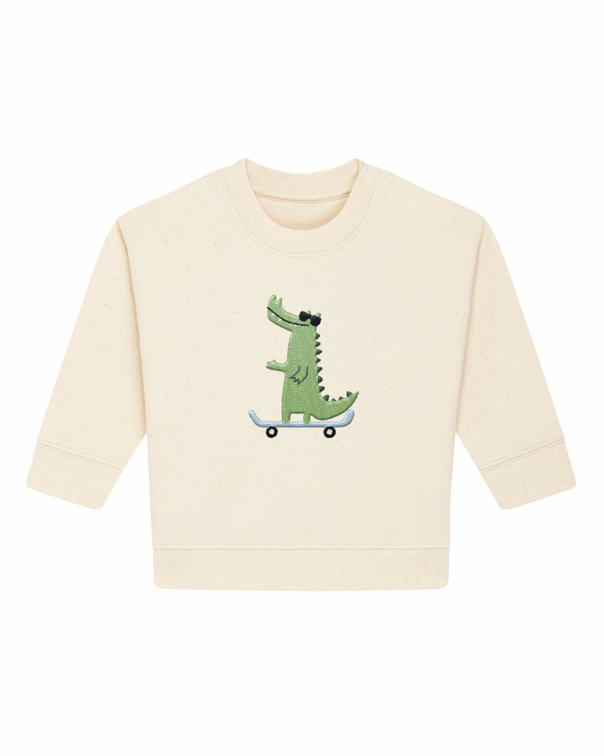 Juste Un T-shirt Bébé CroCroDile sweat brodé coton biologique