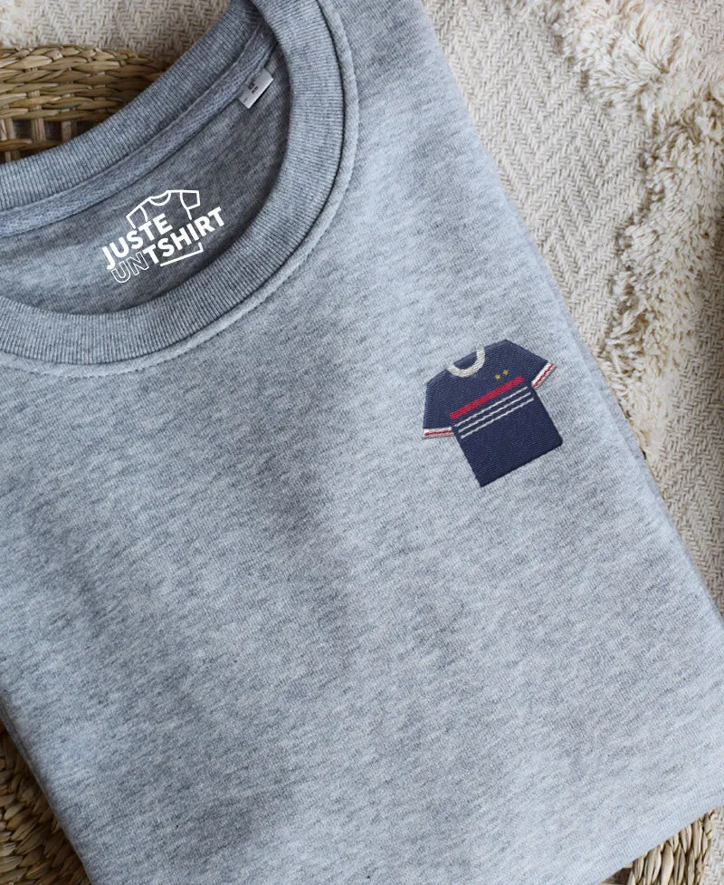 Juste Un T-shirt Sweats Brodés France 98 sweat brodé gris chiné