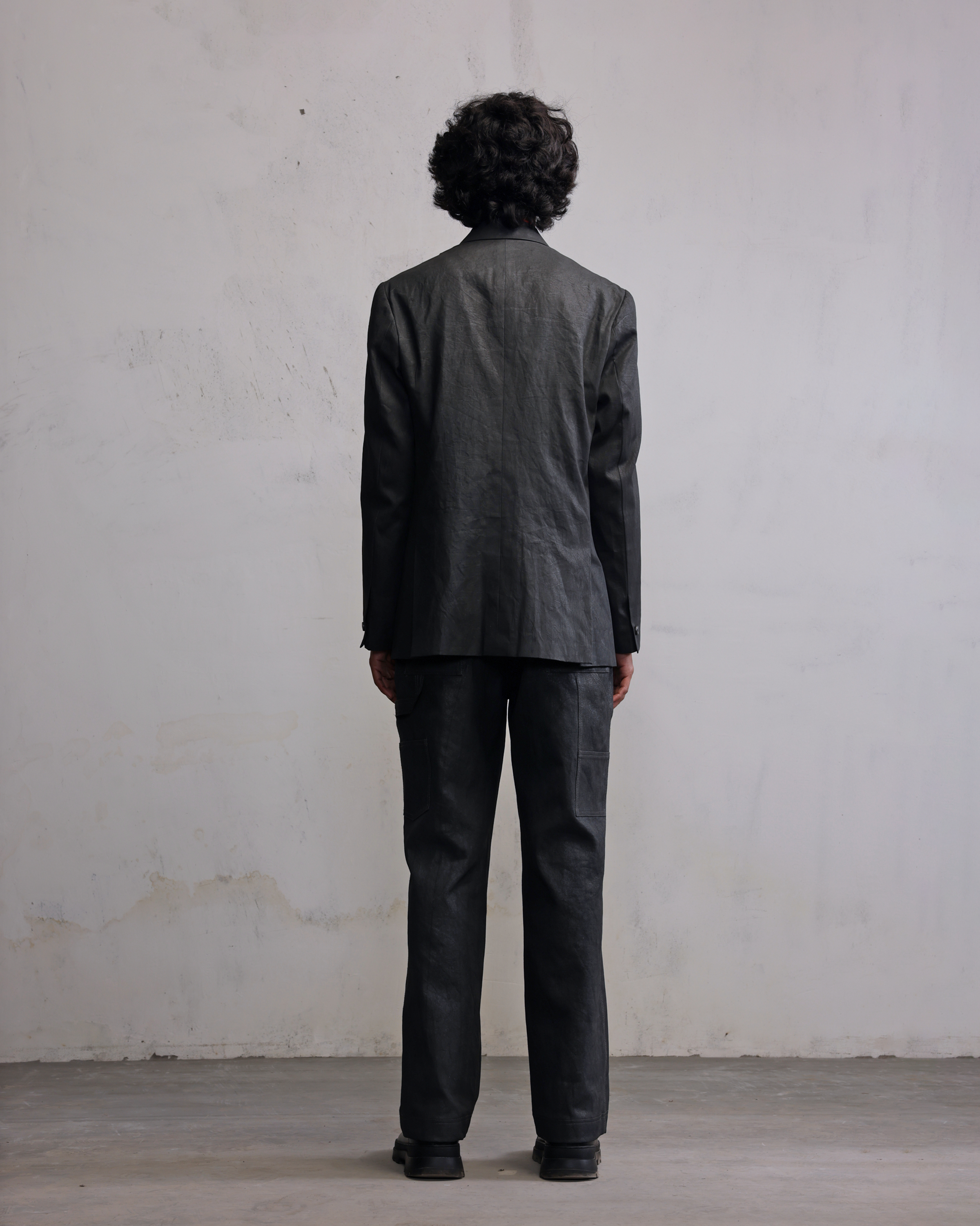 COUNTRYMADE Jackets Metal coated double breasted blazer en denim métallisé