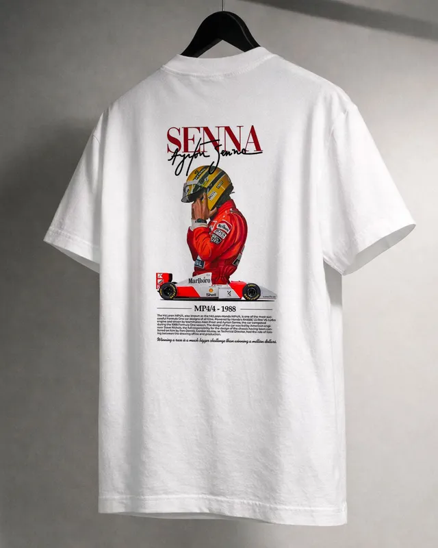 Juste Un T-shirt T-shirts Imprimés Back Print Formule 1 Senna t-shirt