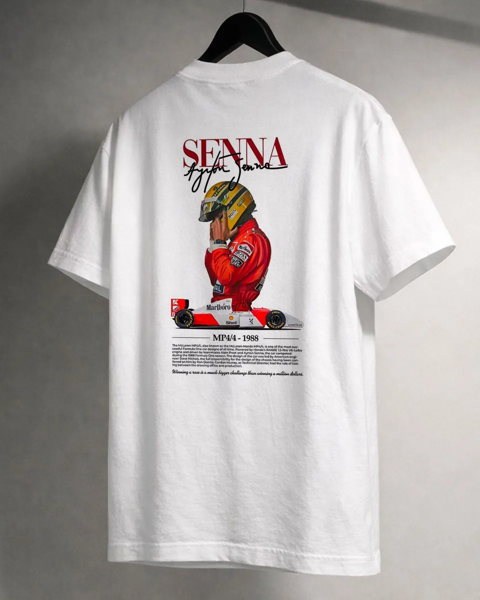 Juste Un T-shirt T-shirts Imprimés Back Print Formule 1 Senna t-shirt