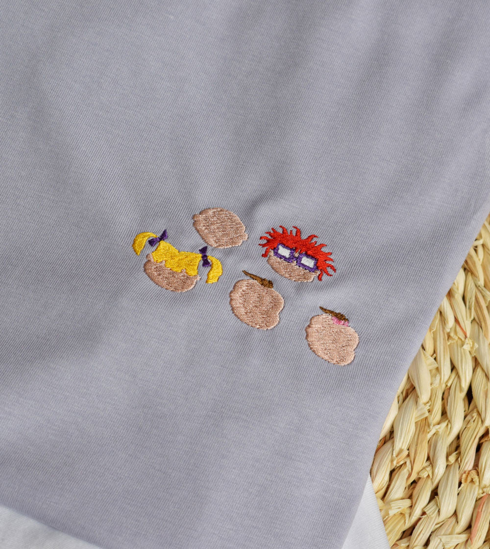 Juste Un T-shirt T-shirts Brodés Les Razmoket t-shirt brodé coton biologique