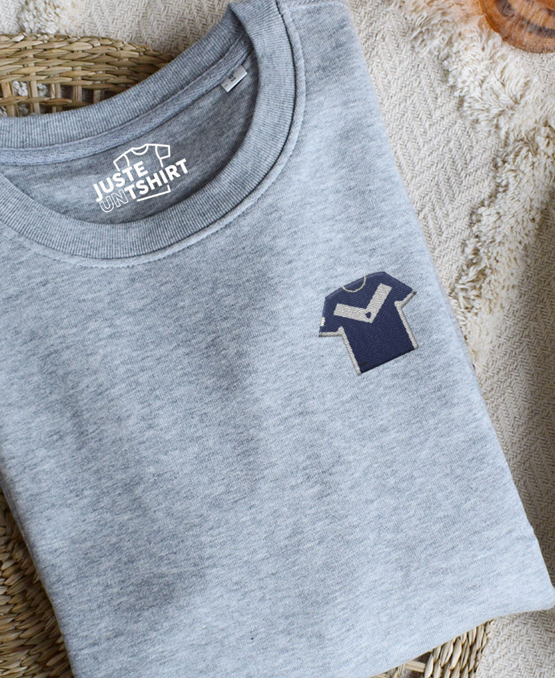 Juste Un T-shirt Sweats Brodés Girondins de Bordeaux sweat foot marine ou gris