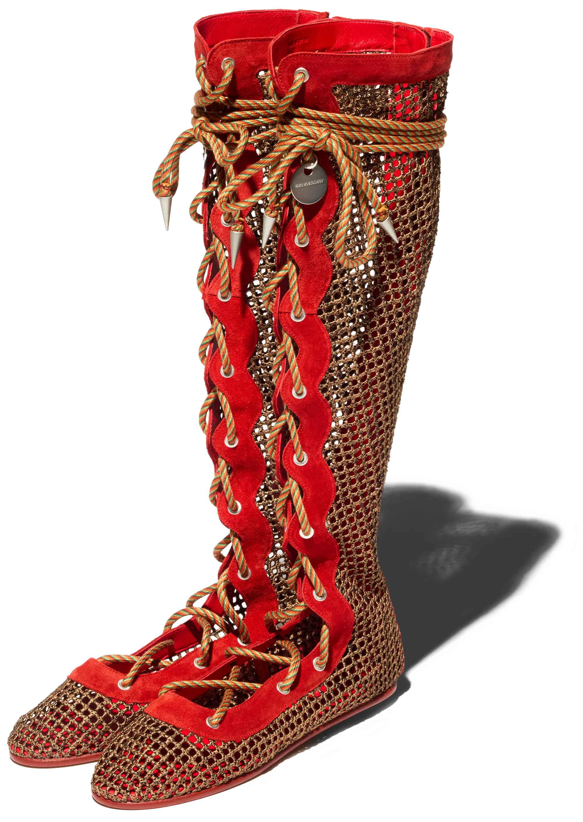 Kiko Kostadinov Shoes RETICELLA Knee High Boot bottes hautes rouges