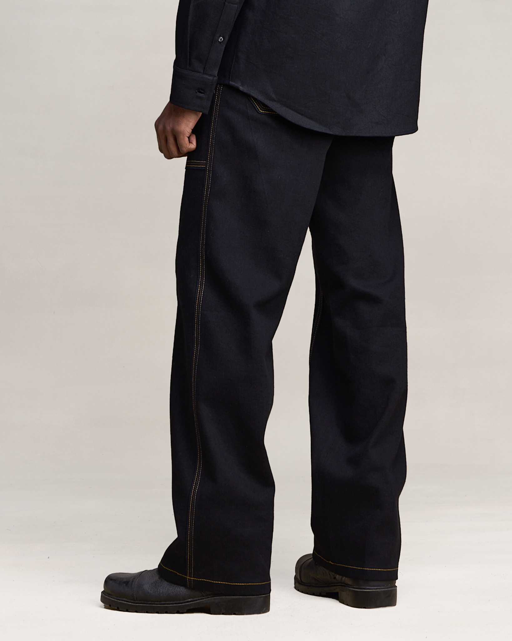 COUNTRYMADE Trousers CONTRAST SEAM DENIM pantalon denim coupe ample