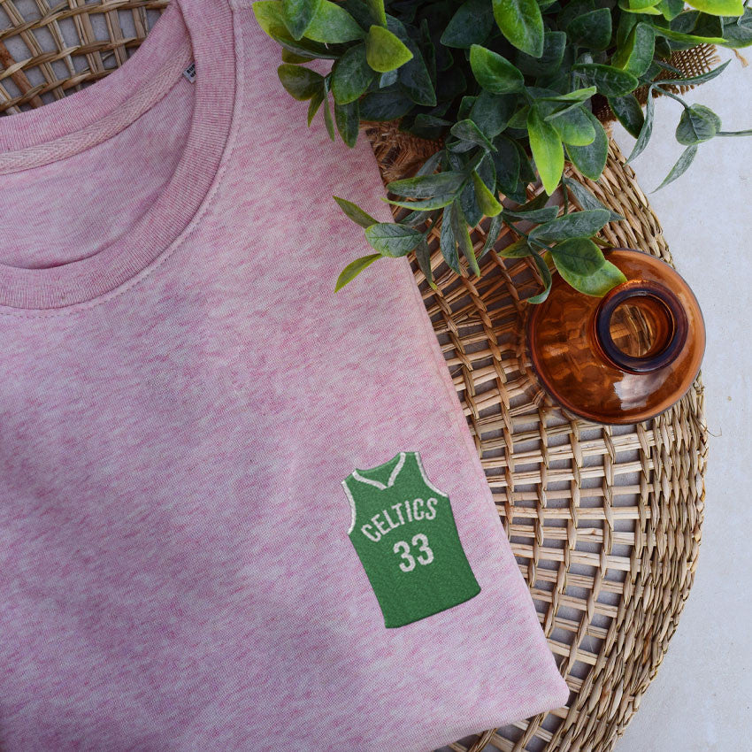 Juste Un T-shirt Sweats Brodés Celtics sweat gris chiné basket