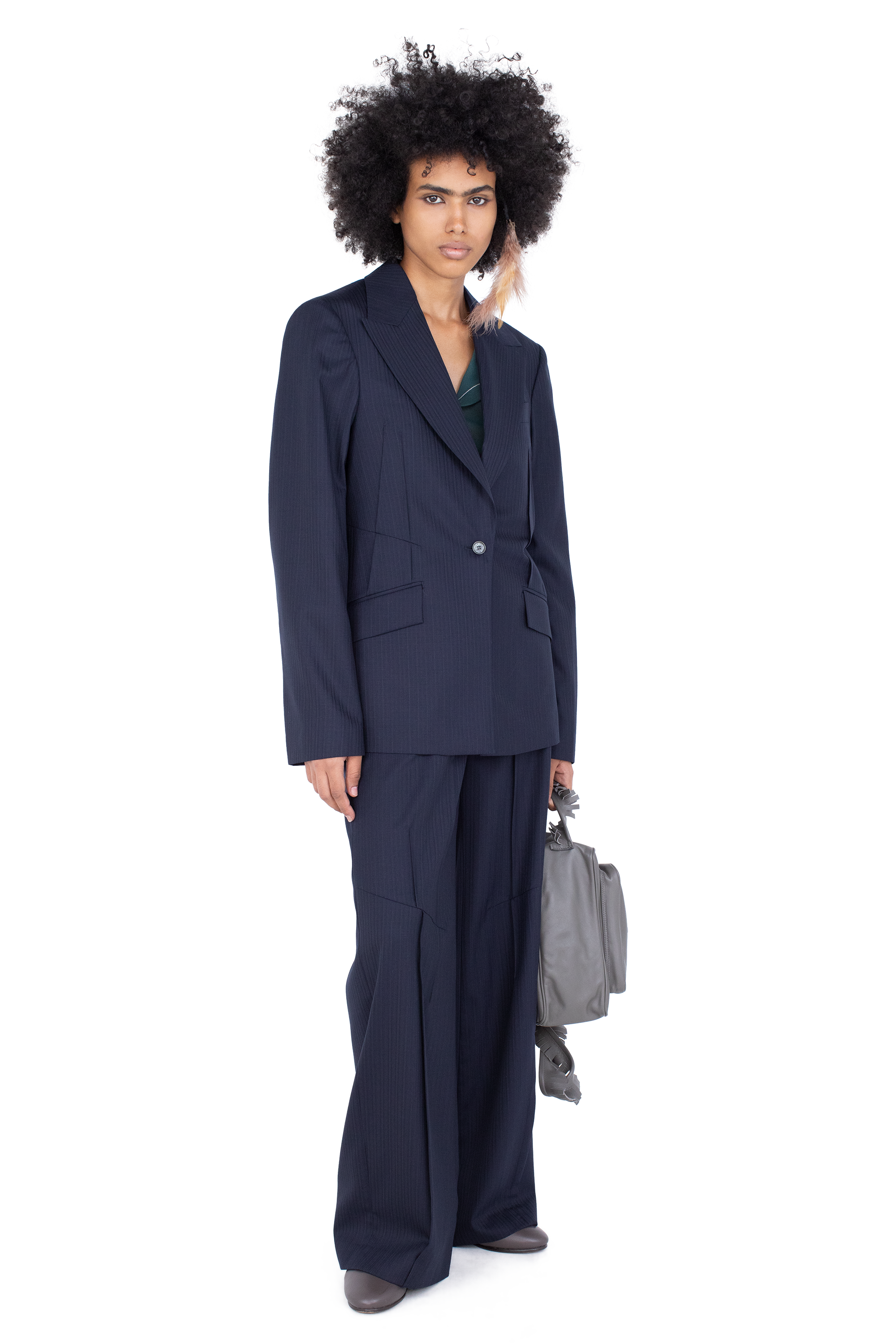 Kiko Kostadinov Outerwear TRIPOLINA Tailored Jacket veste tailleur Navy en laine