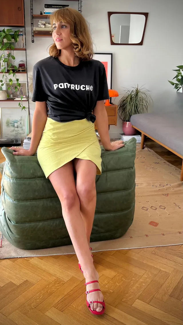 PANTRUCHE Jupes Mini Jupe BETTY vichy fluo doublée coton