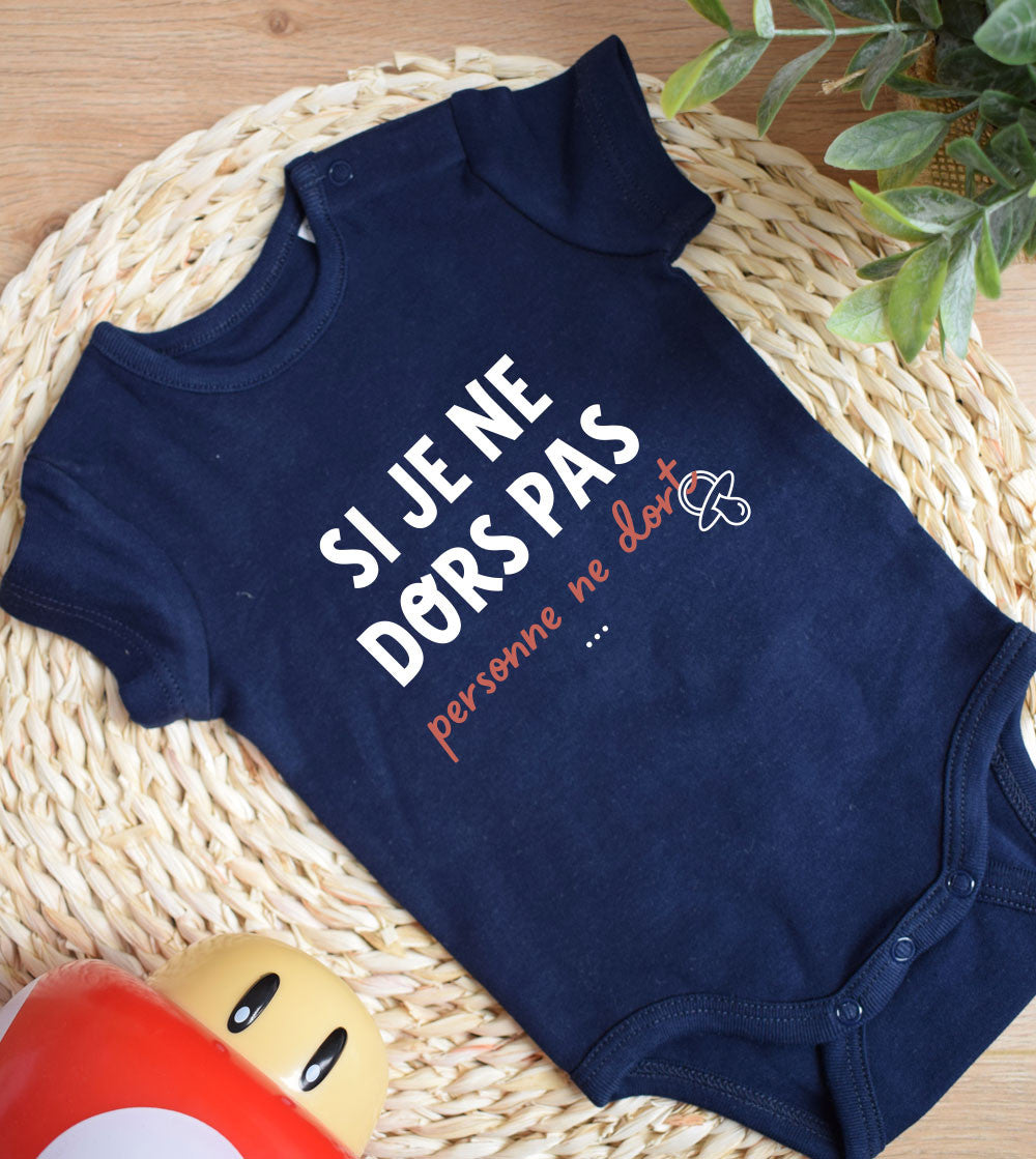 Juste Un T-shirt Bébé Body Bébé Si je ne dors pas 0-3 mois