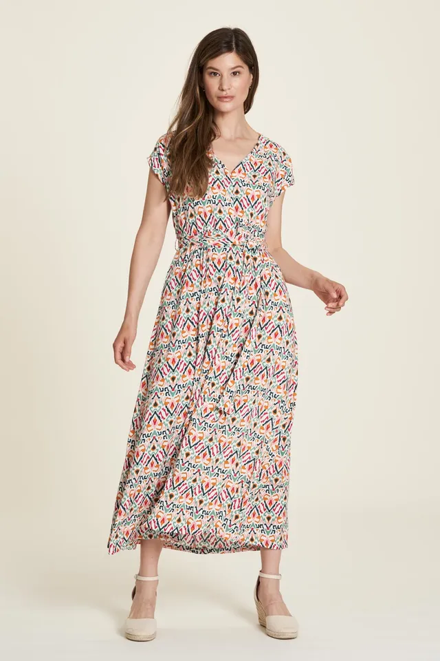 Sourire Multicolore Robes robe longue ikat Ecovero avec poches