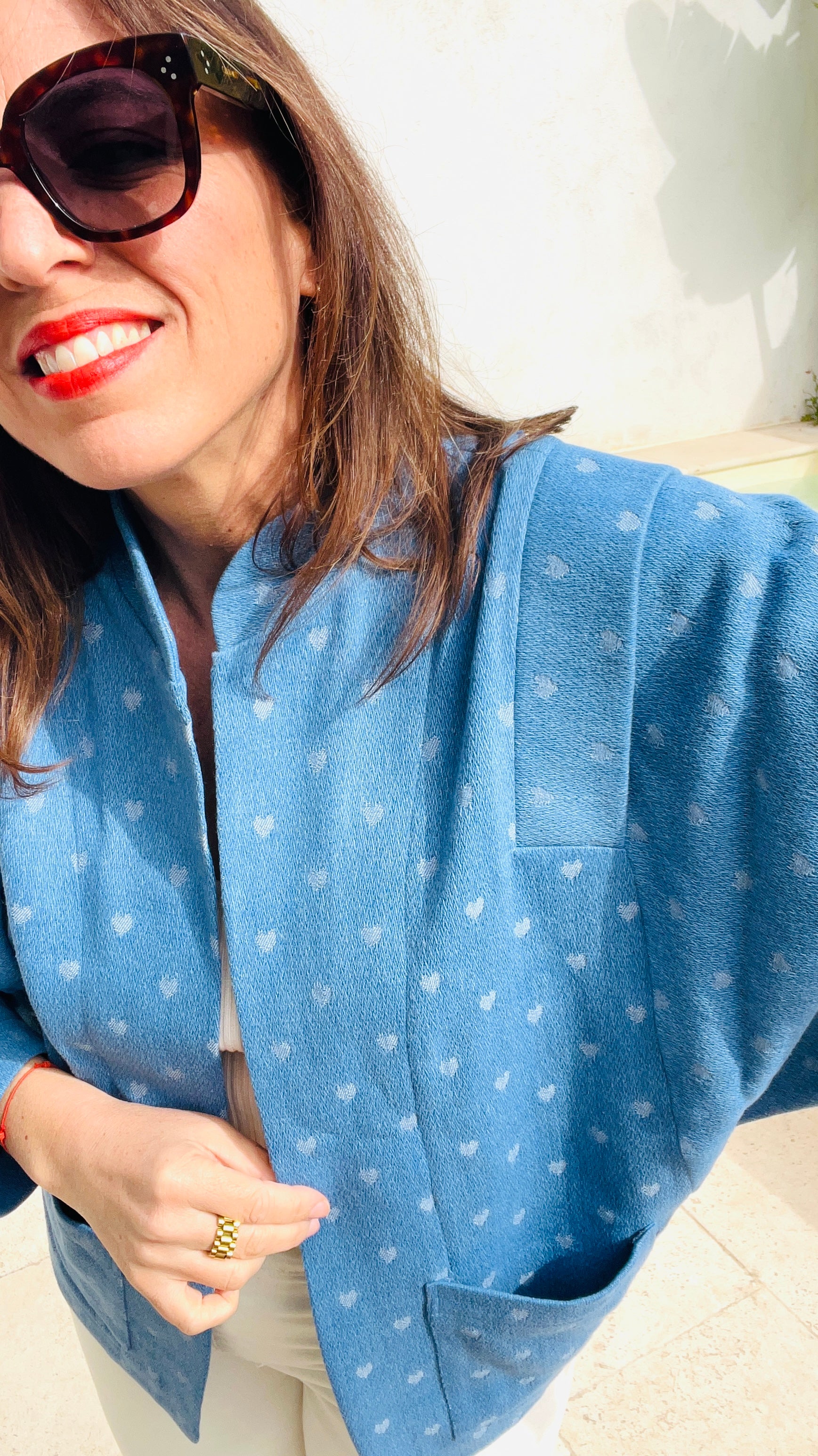 PANTRUCHE Vestes Veste PIA denim coeur veste chambray coton