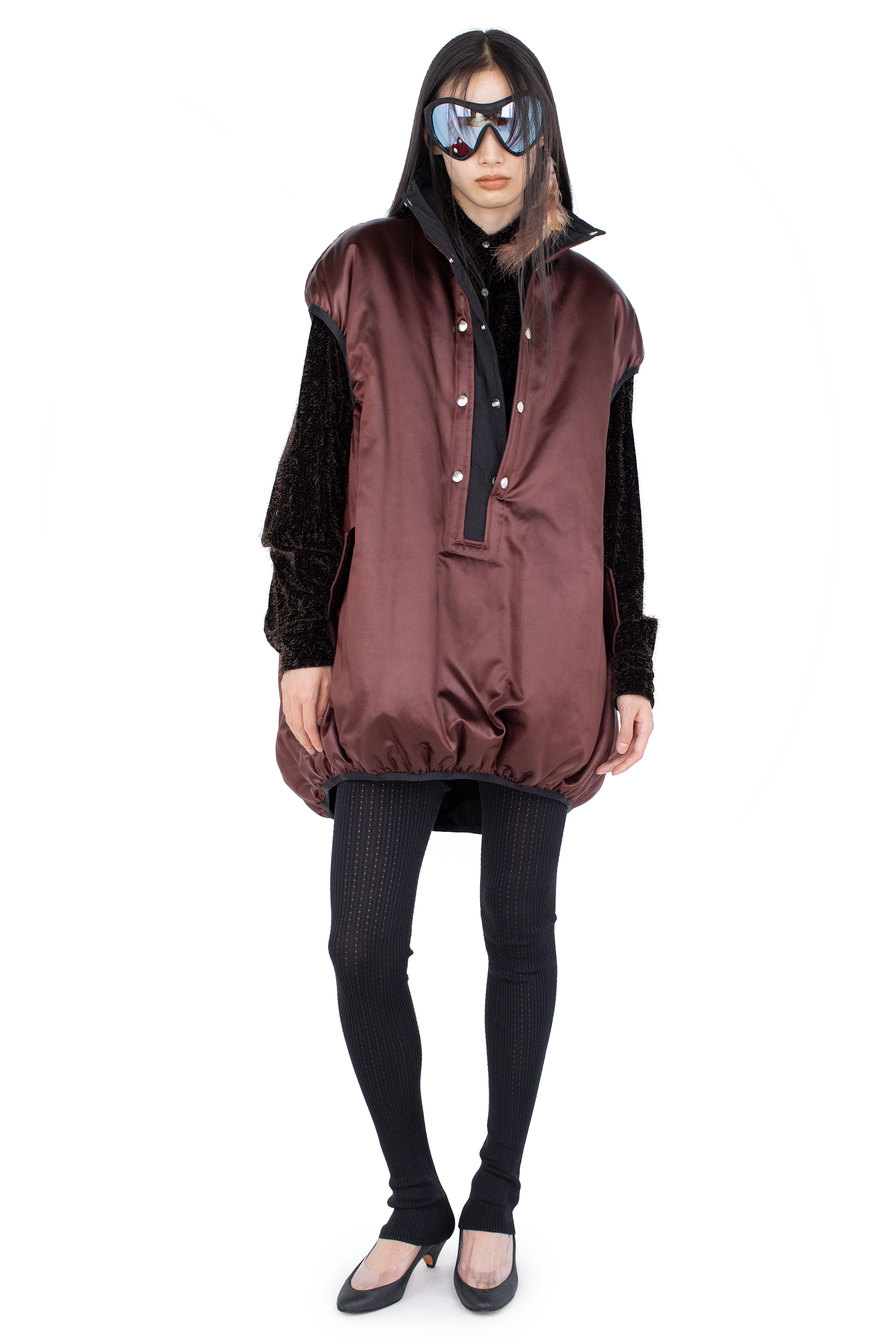 Kiko Kostadinov Knitwear AUK Pullover Gilet gilet Burnt Umber réversible