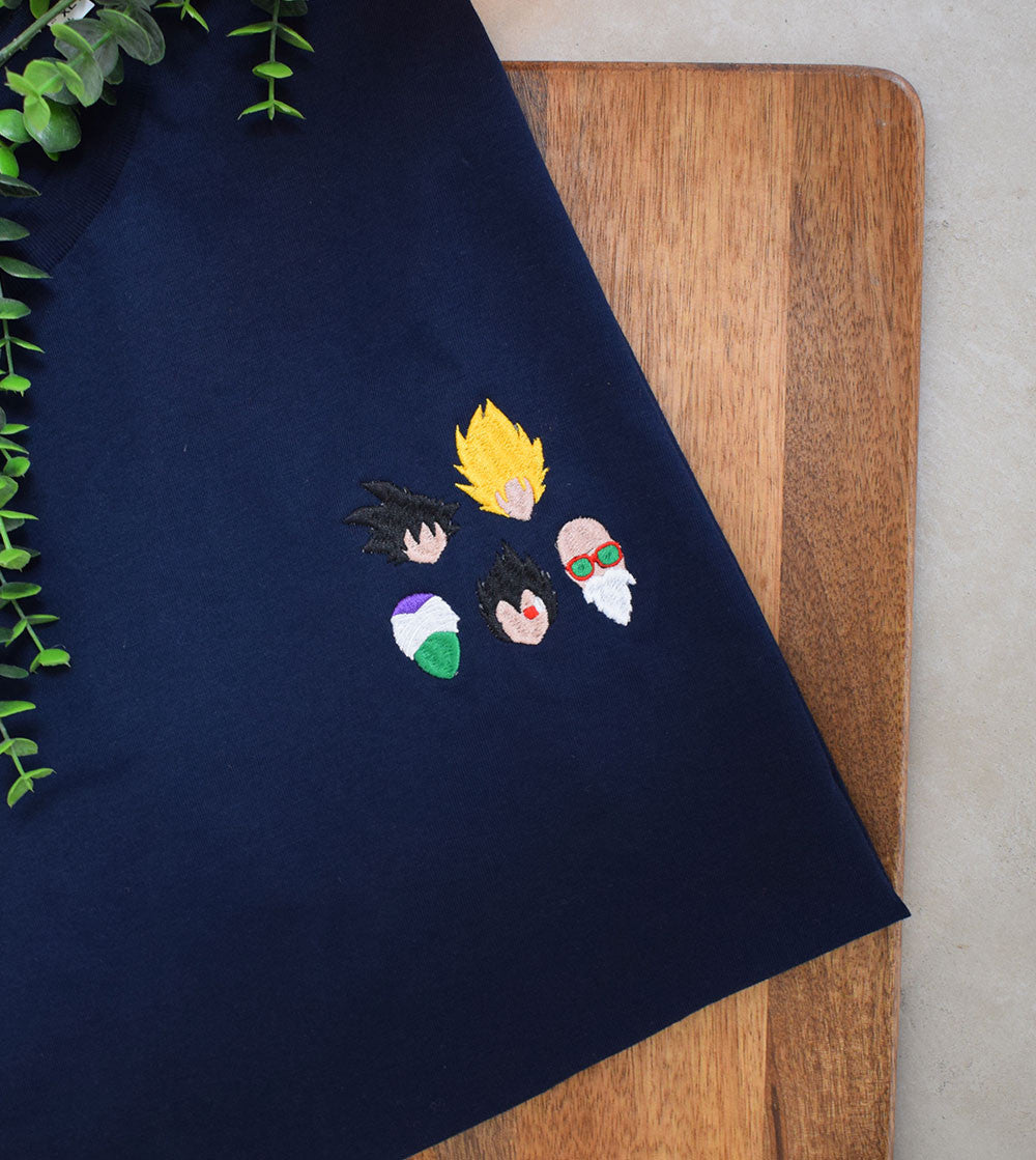 Juste Un T-shirt T-shirts Brodés DBZ t-shirt blanc en coton bio