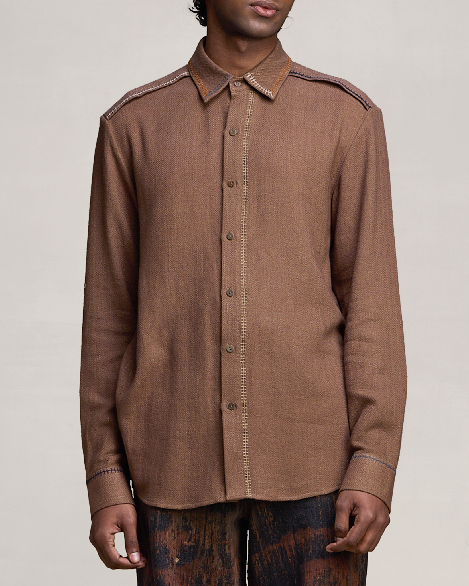 COUNTRYMADE Shirts SOLDER SHIRT chemise brodée en chevrons