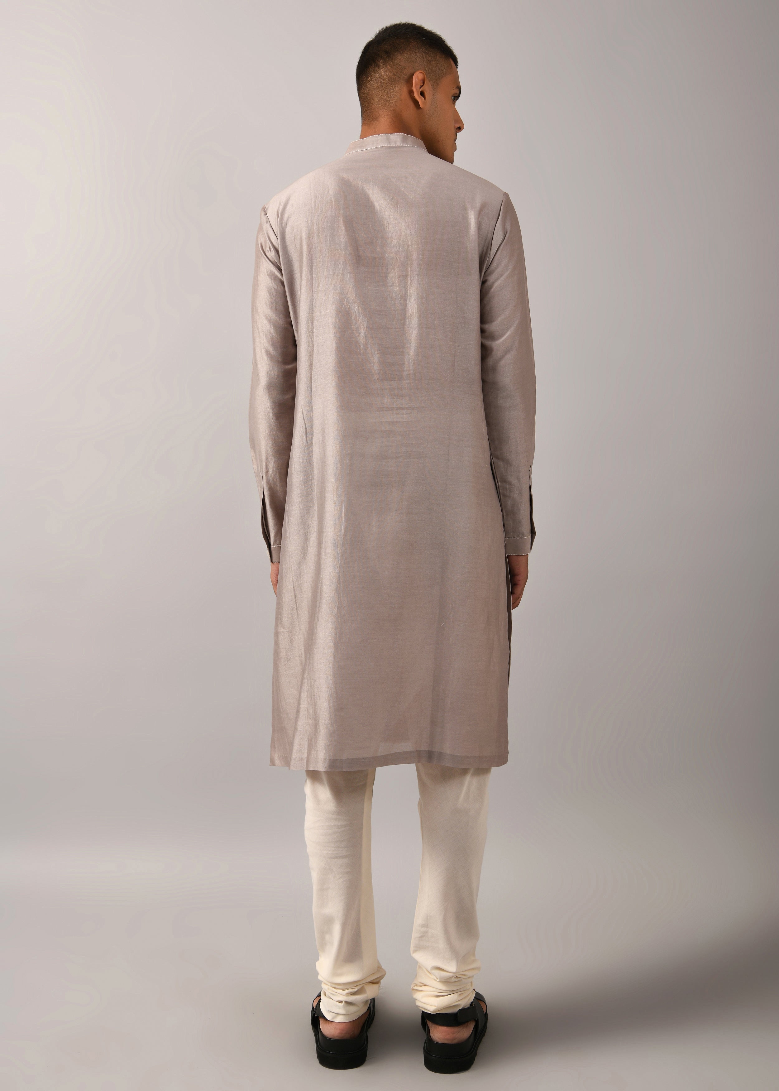 COUNTRYMADE Kurtas Horizon Embroidered Kurta Set ensemble kurta brodé gris