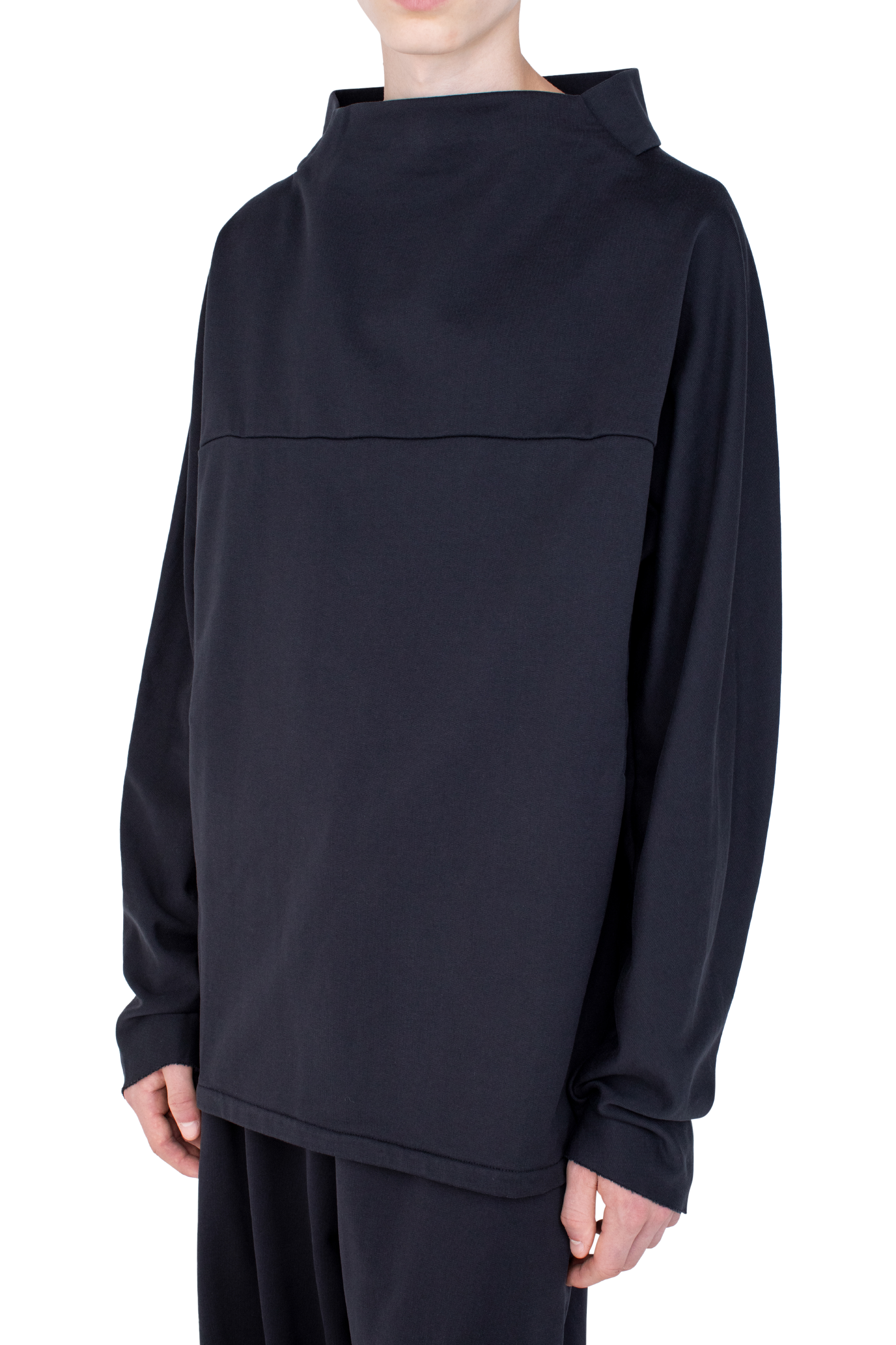 Kiko Kostadinov Tops VELEKA Pullover pull Charcoal coton biologique