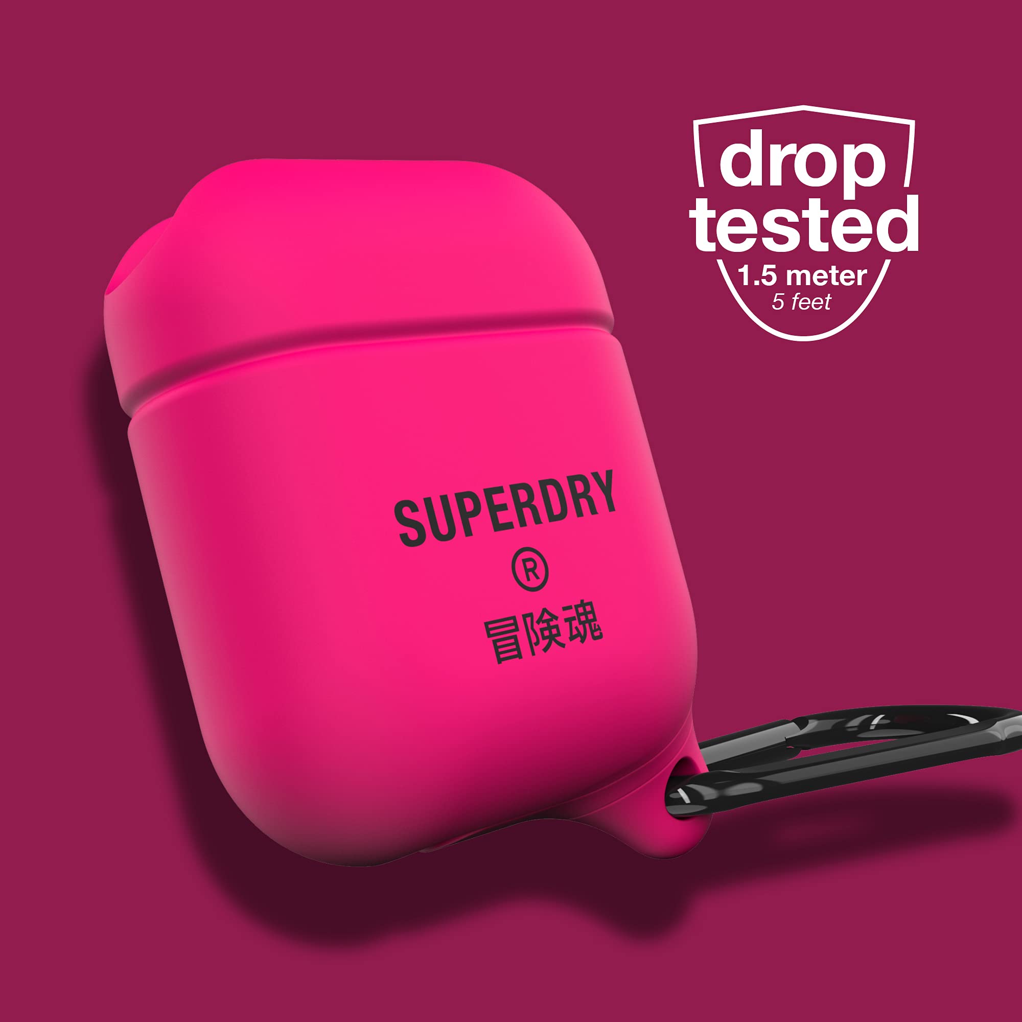 Superdry Coques de Protection Airpod coque rose en silicone
