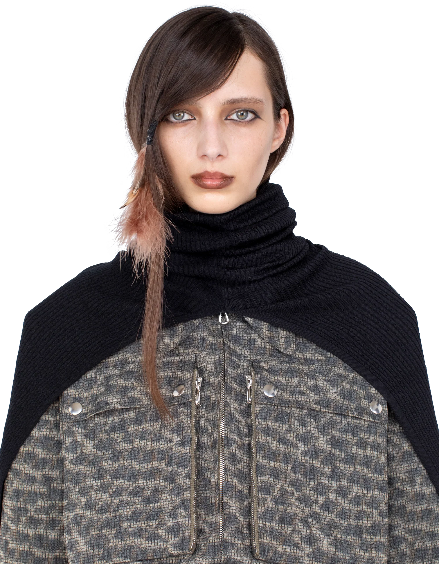 Kiko Kostadinov Accessories GREBE Scarf écharpe Nebular Black en soie