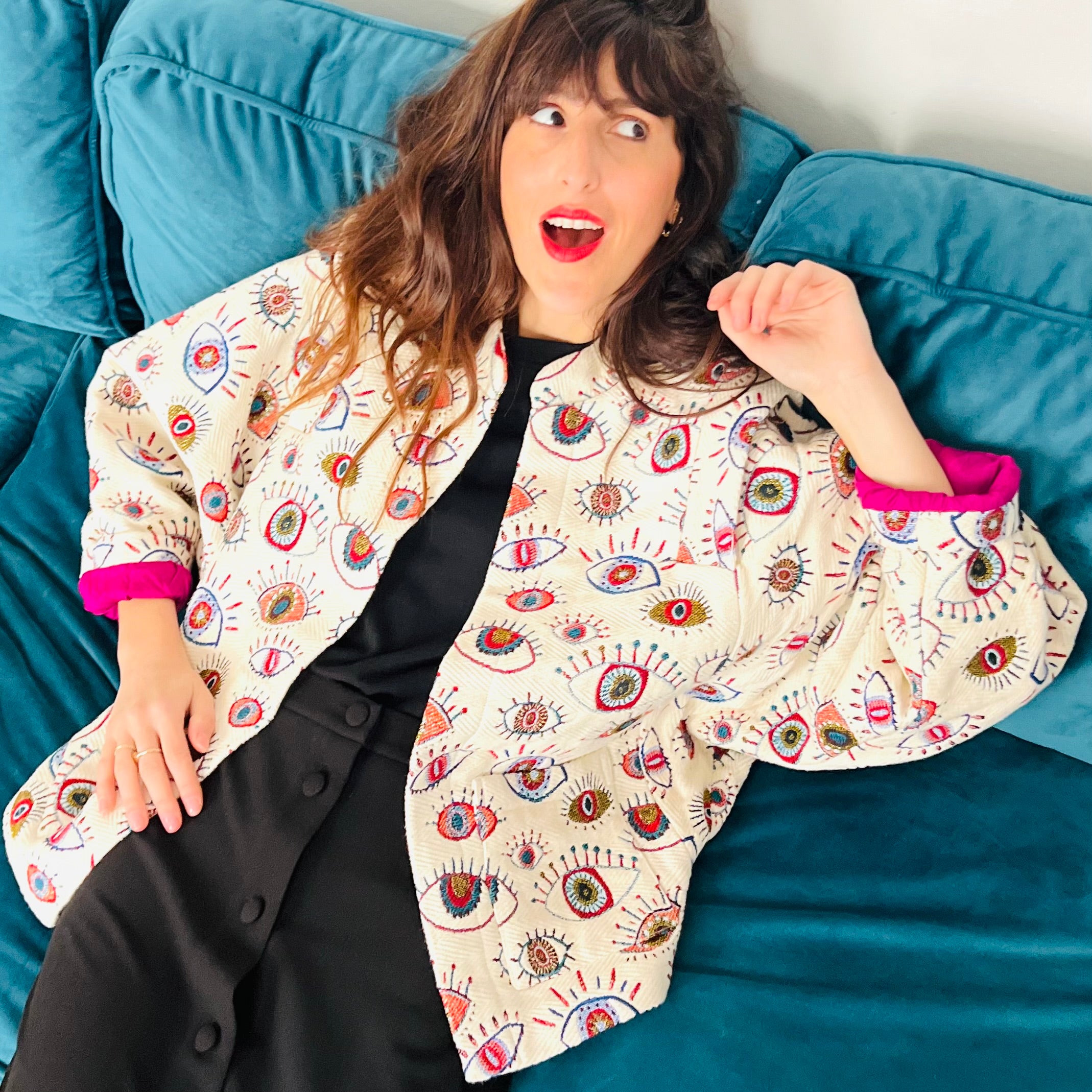 PANTRUCHE Vestes Look at me veste S/M en jacquard brodé