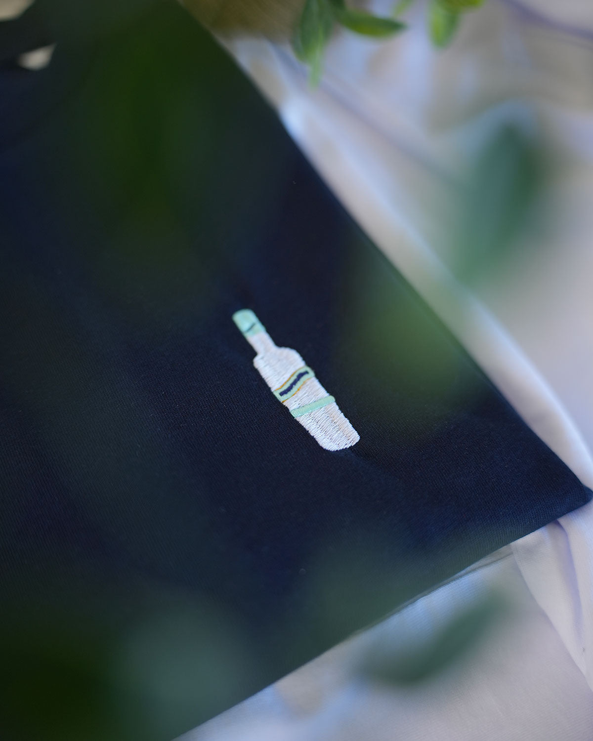 Juste Un T-shirt T-shirts Brodés Menthe Pastille t-shirt blanc coton bio