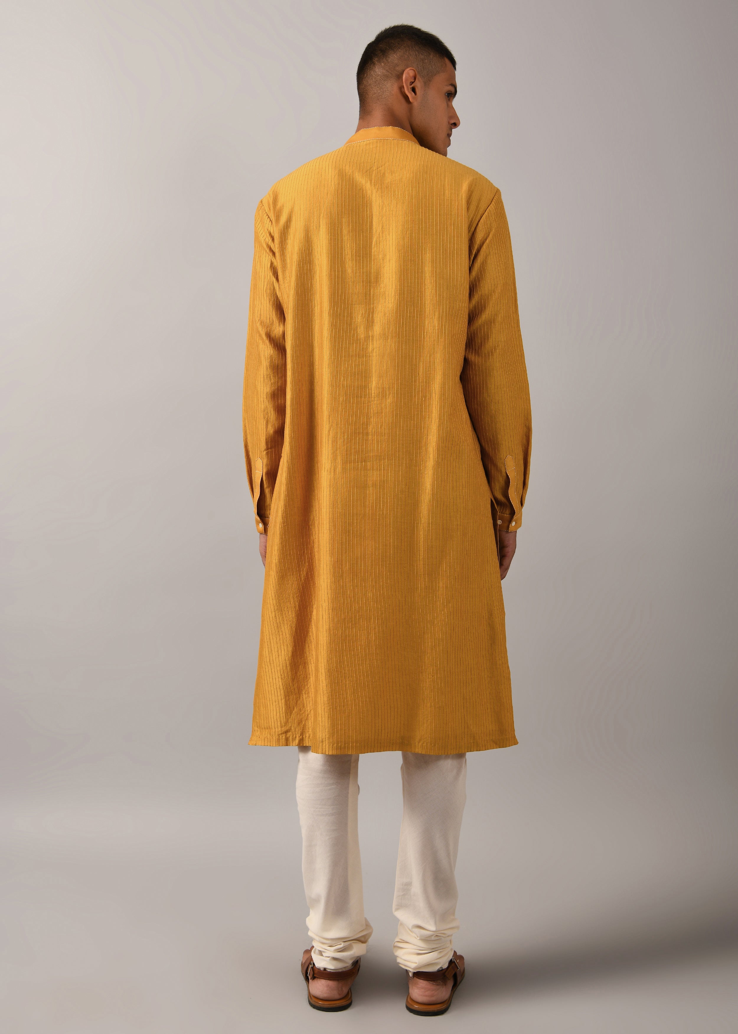COUNTRYMADE Kurtas Horizon Hand Embroidered Kurta Set kurta moutarde 2 pièces