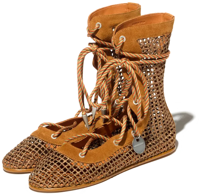 Kiko Kostadinov Shoes RETICELLA Lace-Up Boots bottes Caramel à lacets